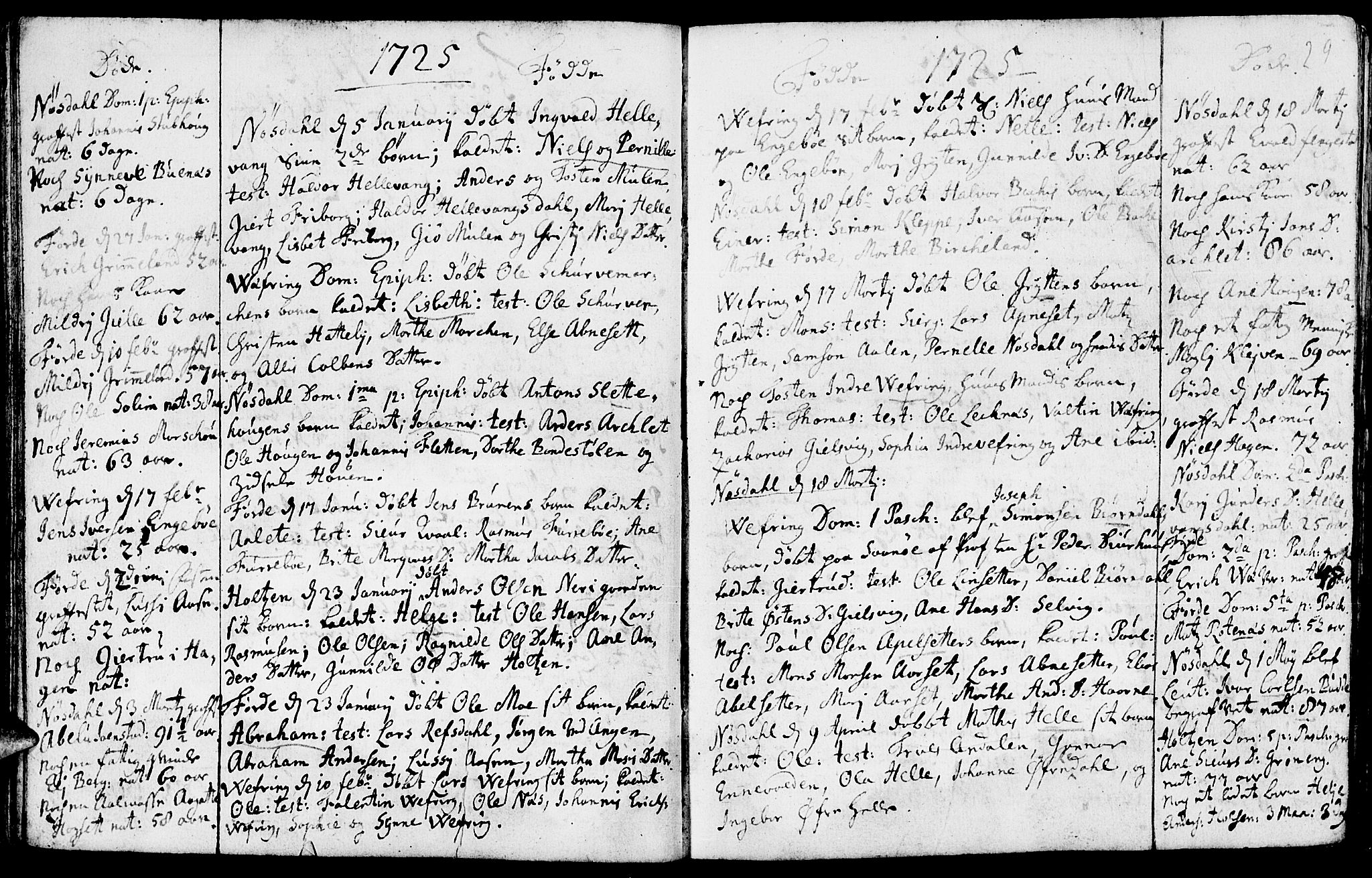 Førde sokneprestembete, SAB/A-79901/H/Haa/Haaa/L0001: Parish register (official) no. A 1, 1720-1727, p. 29