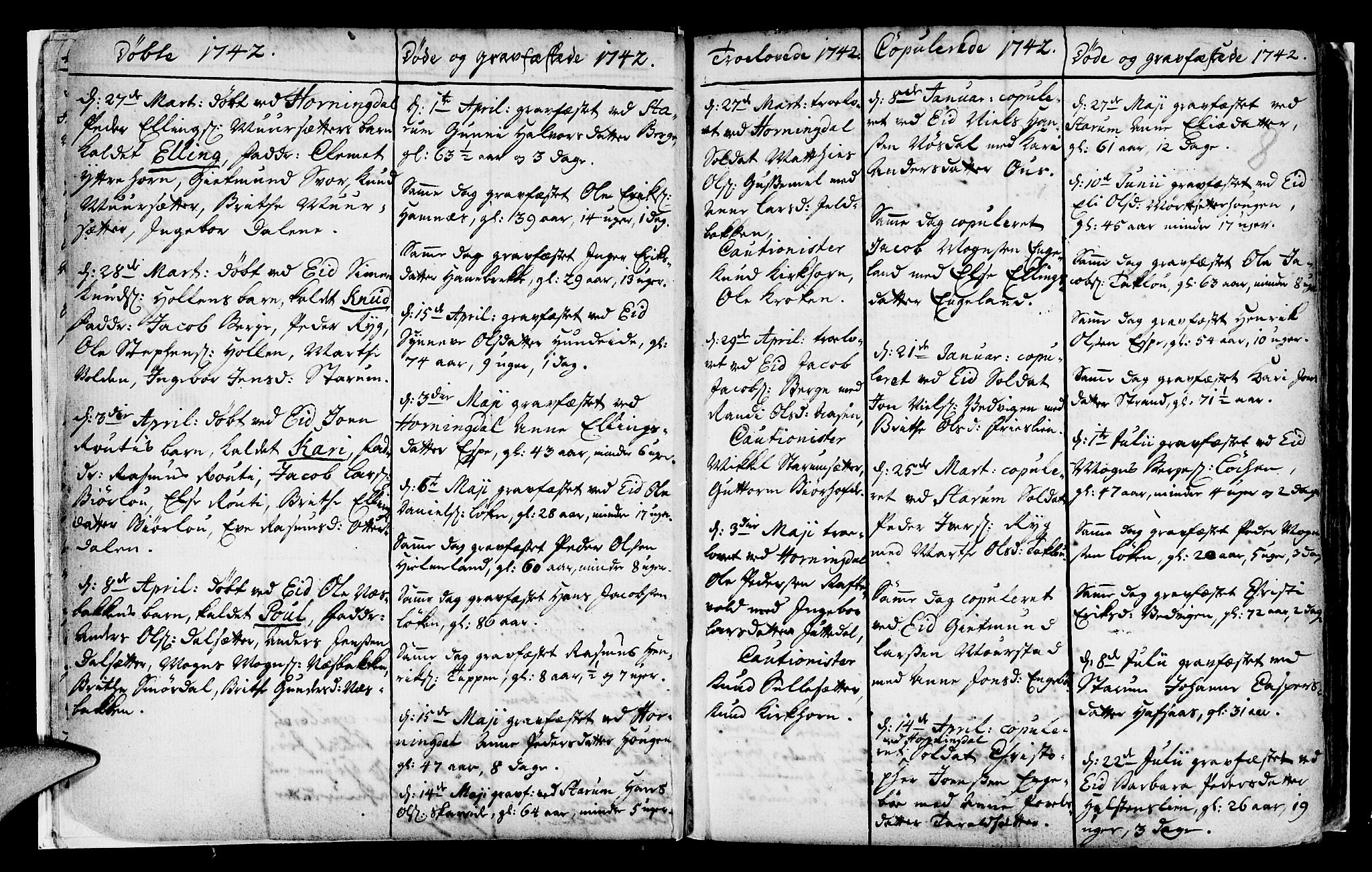 Eid sokneprestembete, AV/SAB-A-82301/H/Haa/Haaa/L0002: Parish register (official) no. A 2, 1741-1769, p. 8