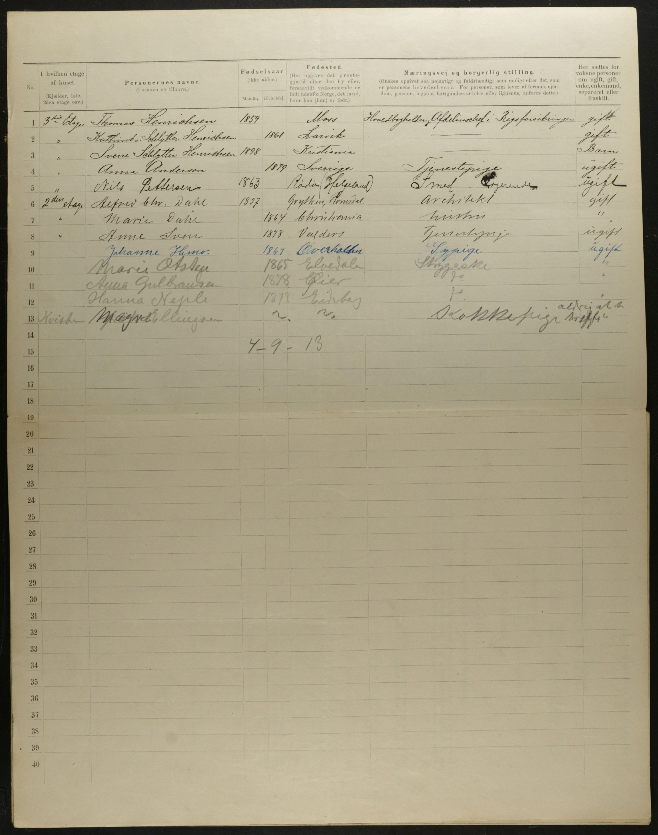 OBA, Municipal Census 1901 for Kristiania, 1901, p. 8297