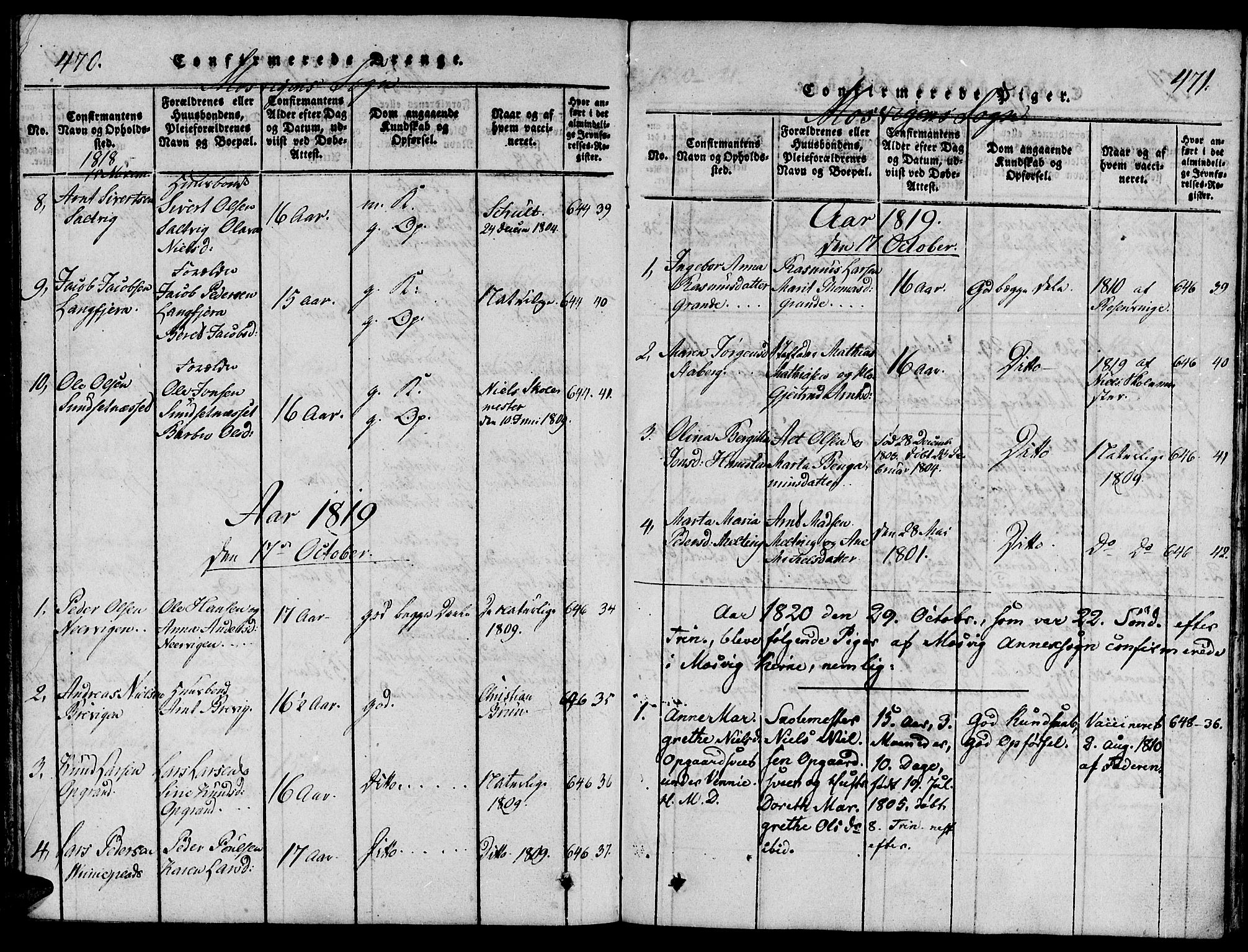 Ministerialprotokoller, klokkerbøker og fødselsregistre - Nord-Trøndelag, SAT/A-1458/733/L0322: Parish register (official) no. 733A01, 1817-1842, p. 470-471