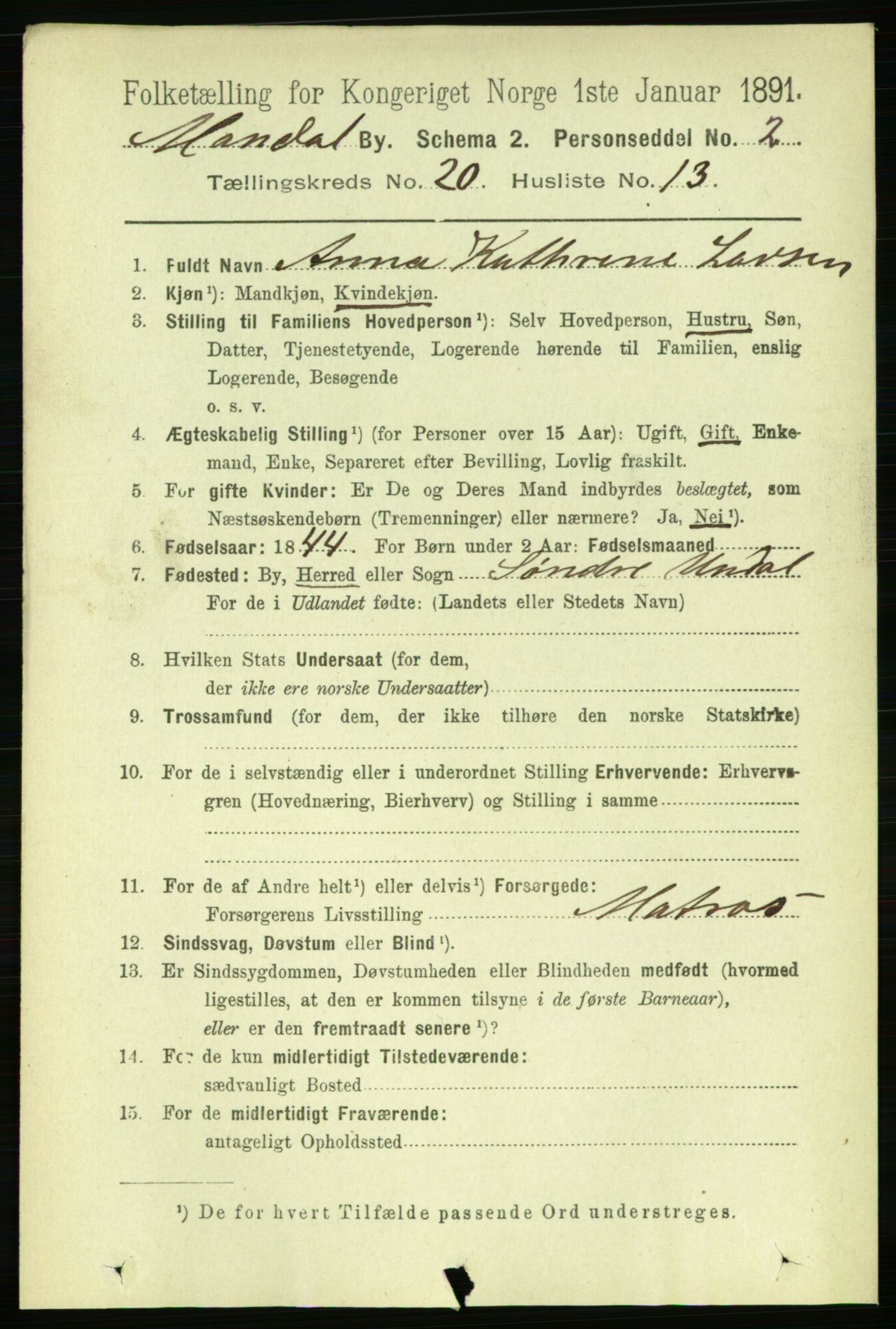 RA, 1891 census for 1002 Mandal, 1891, p. 4008