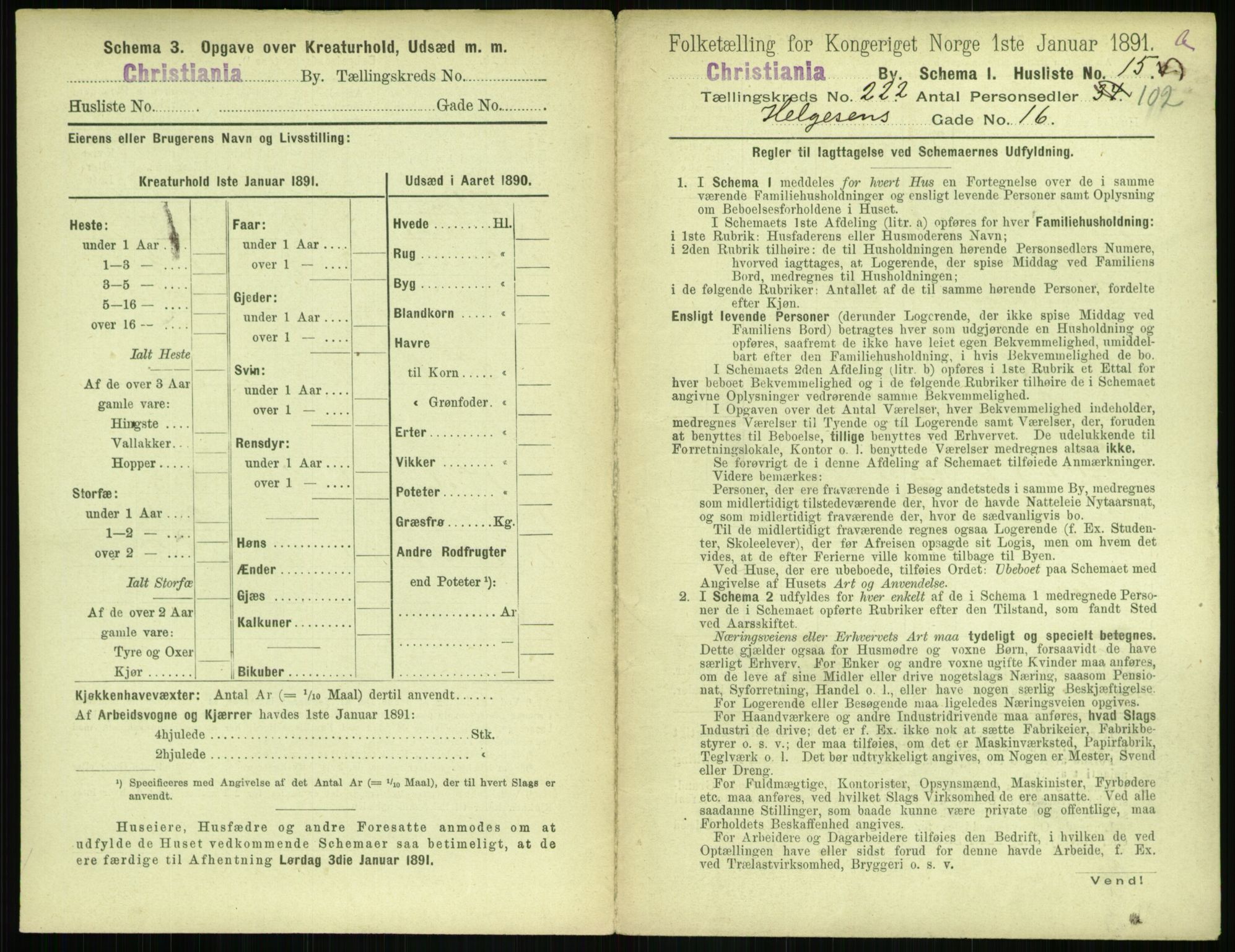 RA, 1891 census for 0301 Kristiania, 1891, p. 133047