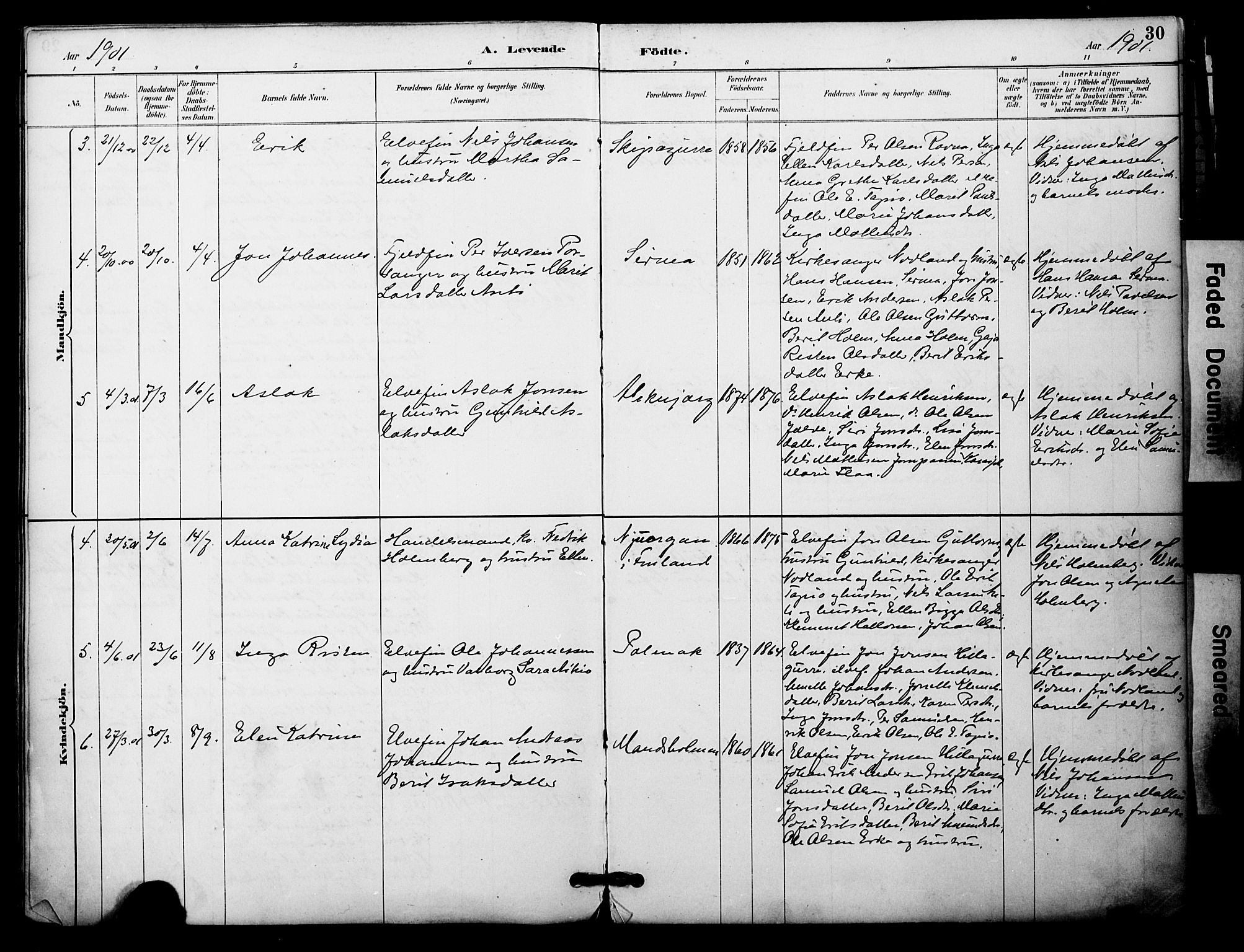 Nesseby sokneprestkontor, AV/SATØ-S-1330/H/Ha/L0005kirke: Parish register (official) no. 5, 1885-1906, p. 30