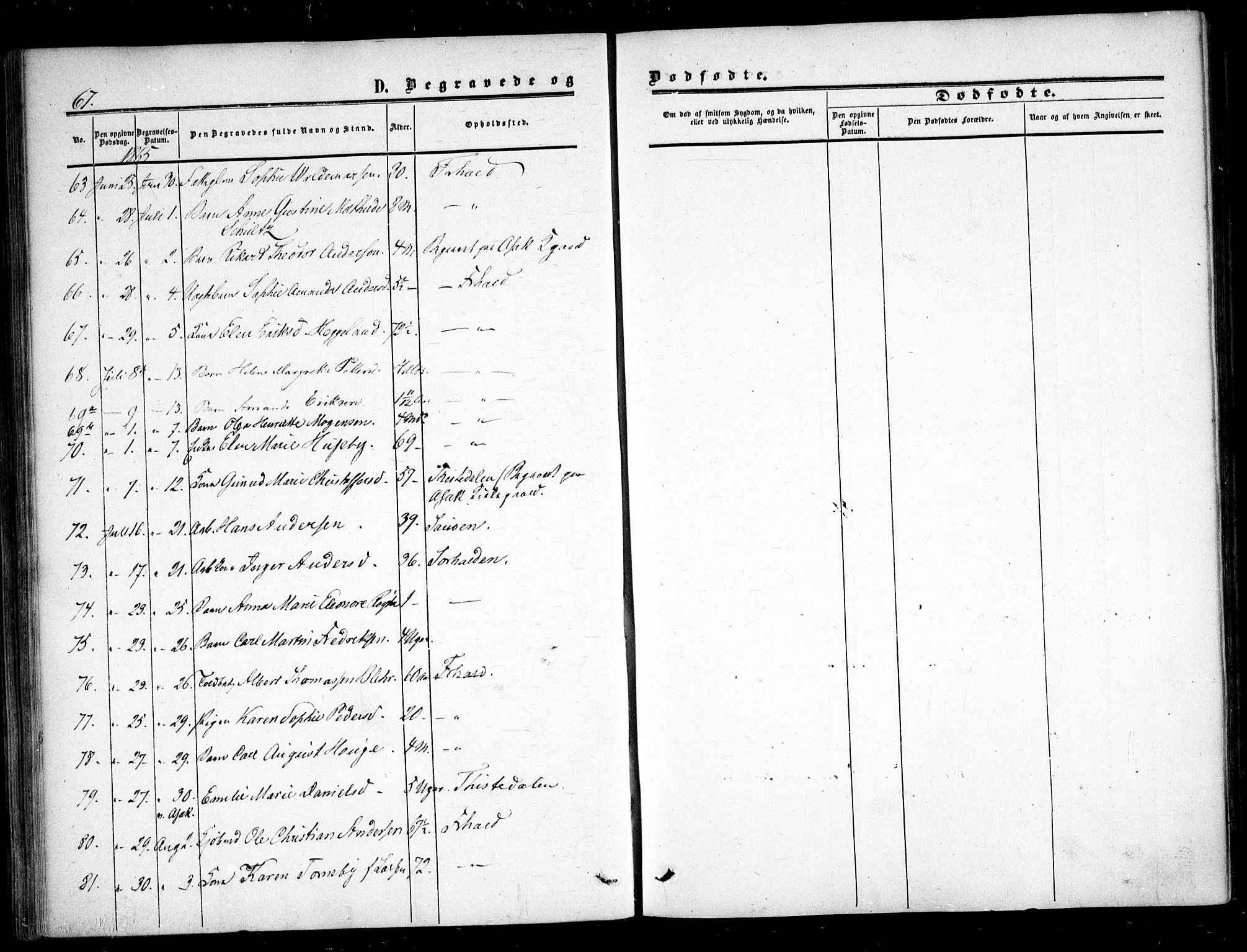 Halden prestekontor Kirkebøker, AV/SAO-A-10909/F/Fa/L0008: Parish register (official) no. I 8, 1857-1865, p. 67