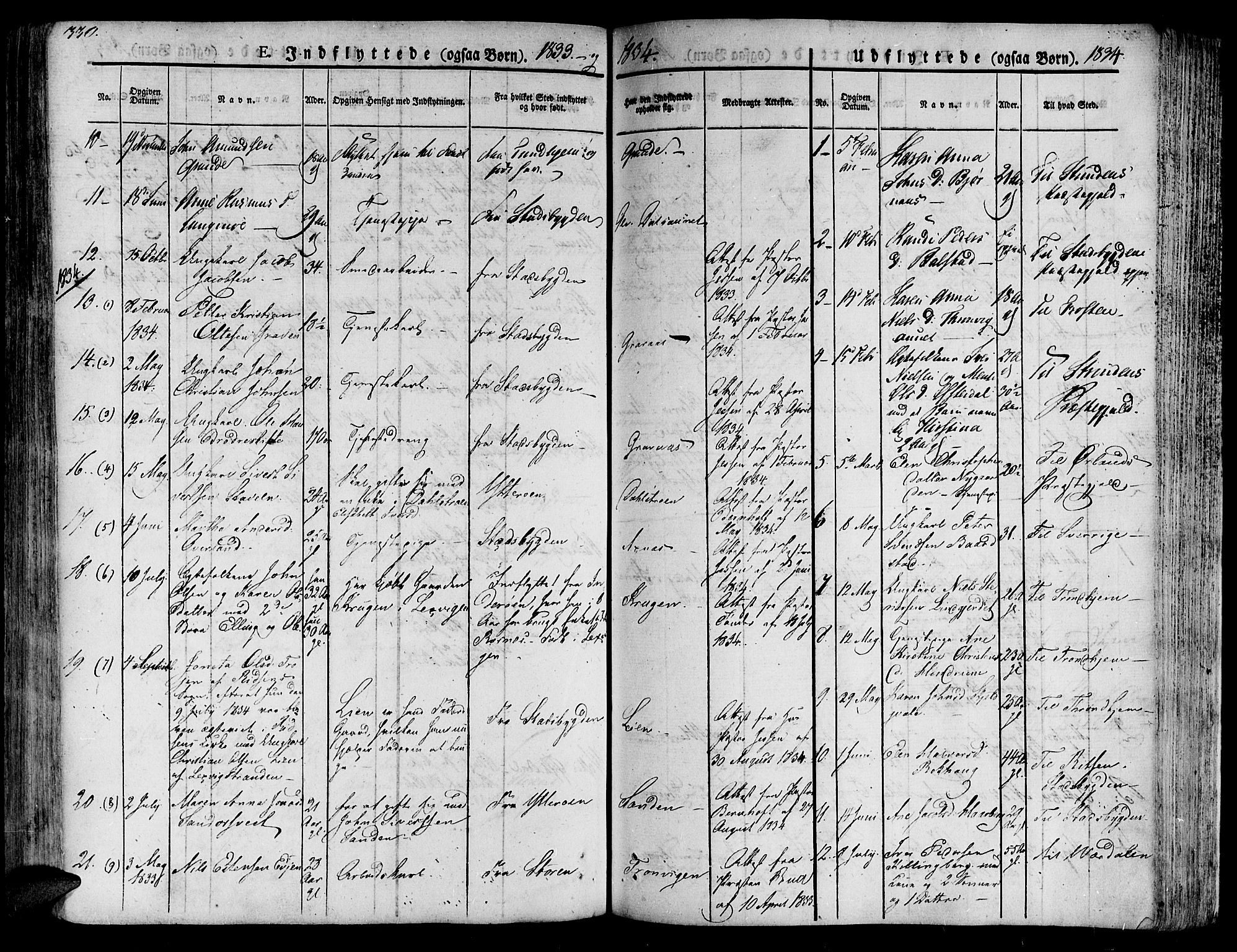 Ministerialprotokoller, klokkerbøker og fødselsregistre - Nord-Trøndelag, SAT/A-1458/701/L0006: Parish register (official) no. 701A06, 1825-1841, p. 330