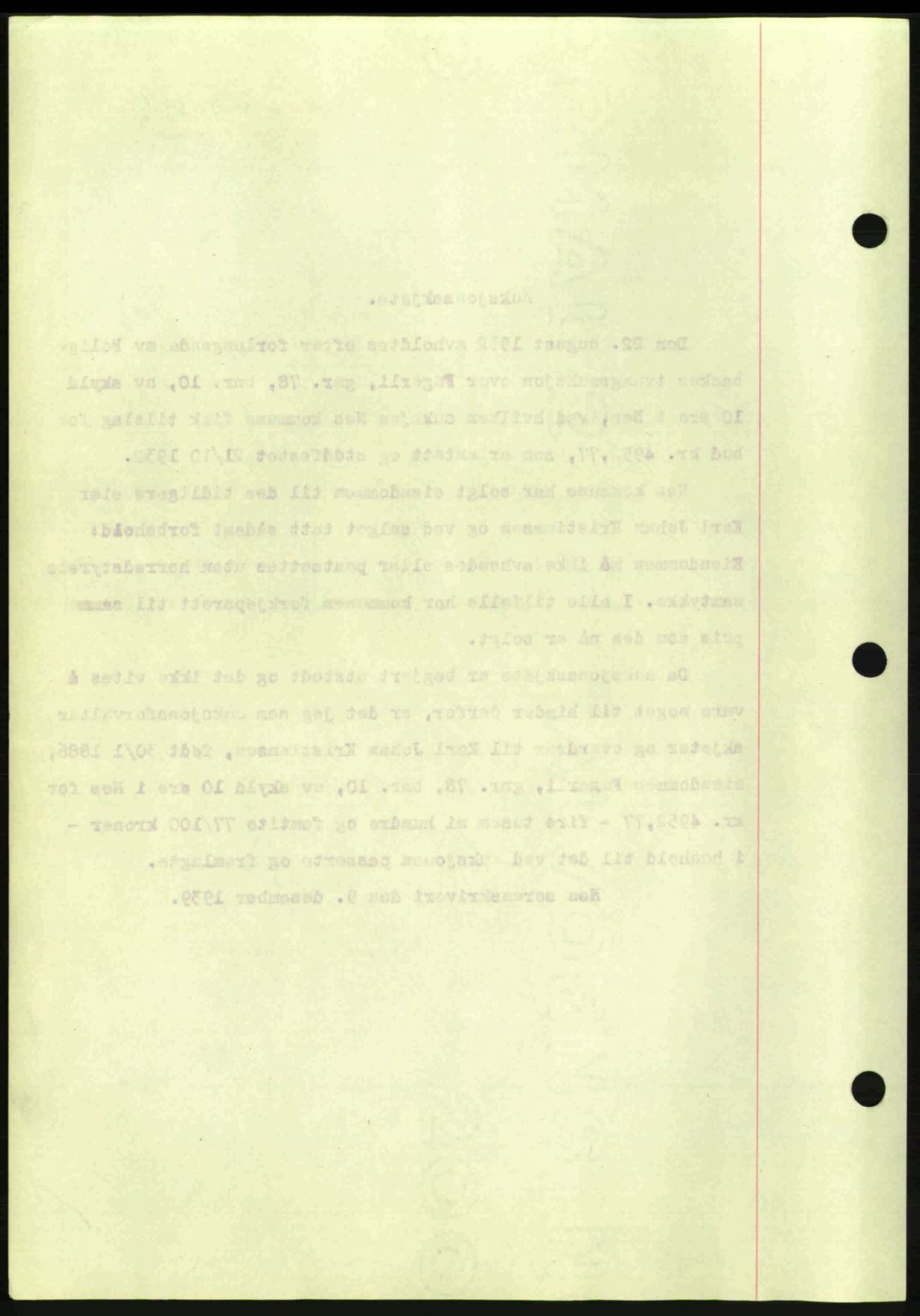 Nes tingrett, SAO/A-10548/G/Gb/Gbb/L0010: Mortgage book no. 54, 1939-1940, Diary no: : 2169/1939