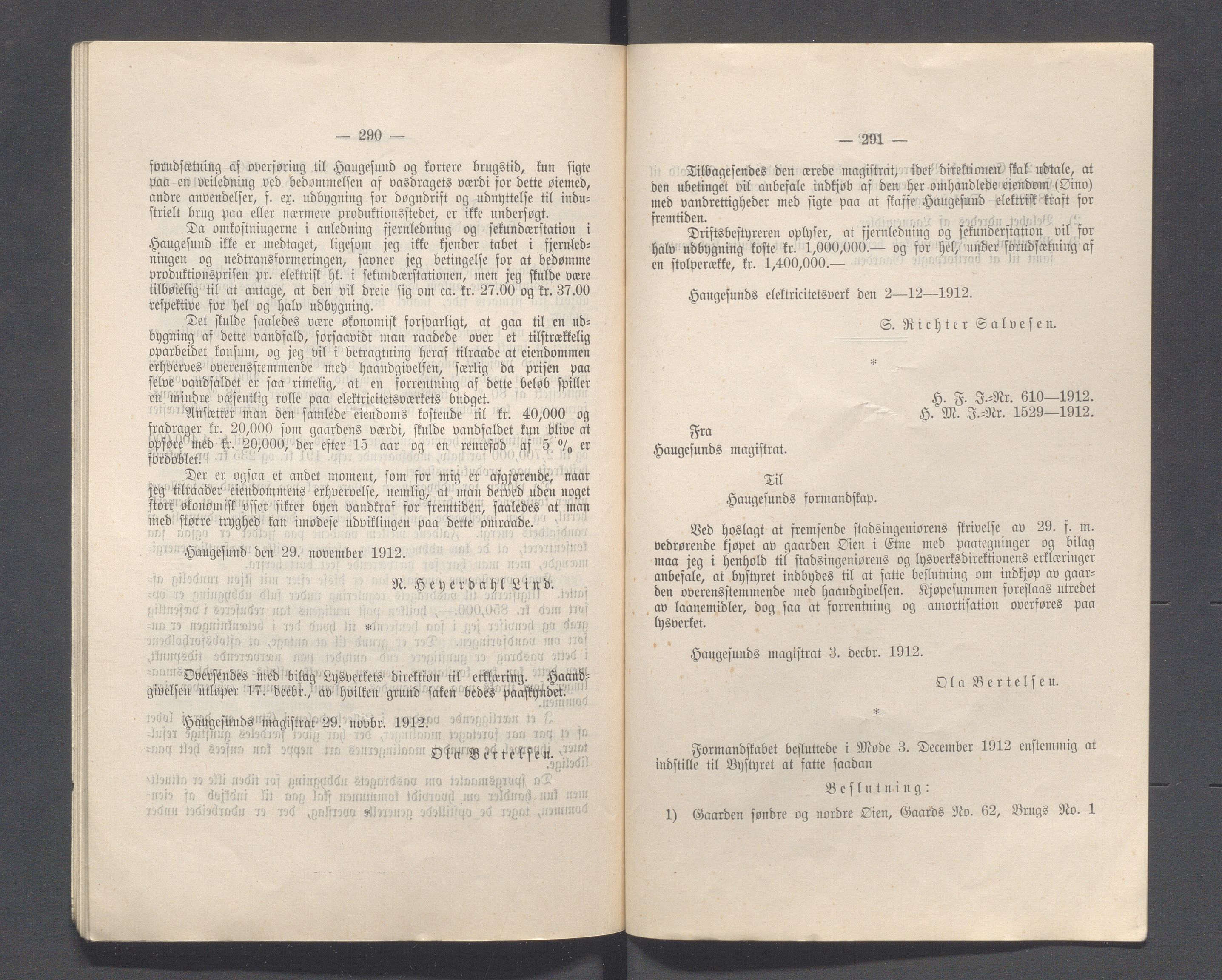 Haugesund kommune - Formannskapet og Bystyret, IKAR/A-740/A/Abb/L0002: Bystyreforhandlinger, 1908-1917, p. 422