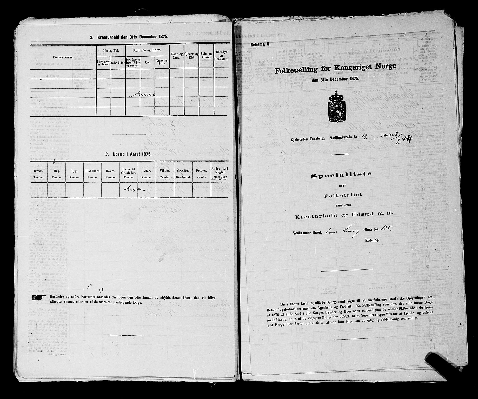 SAKO, 1875 census for 0705P Tønsberg, 1875, p. 600