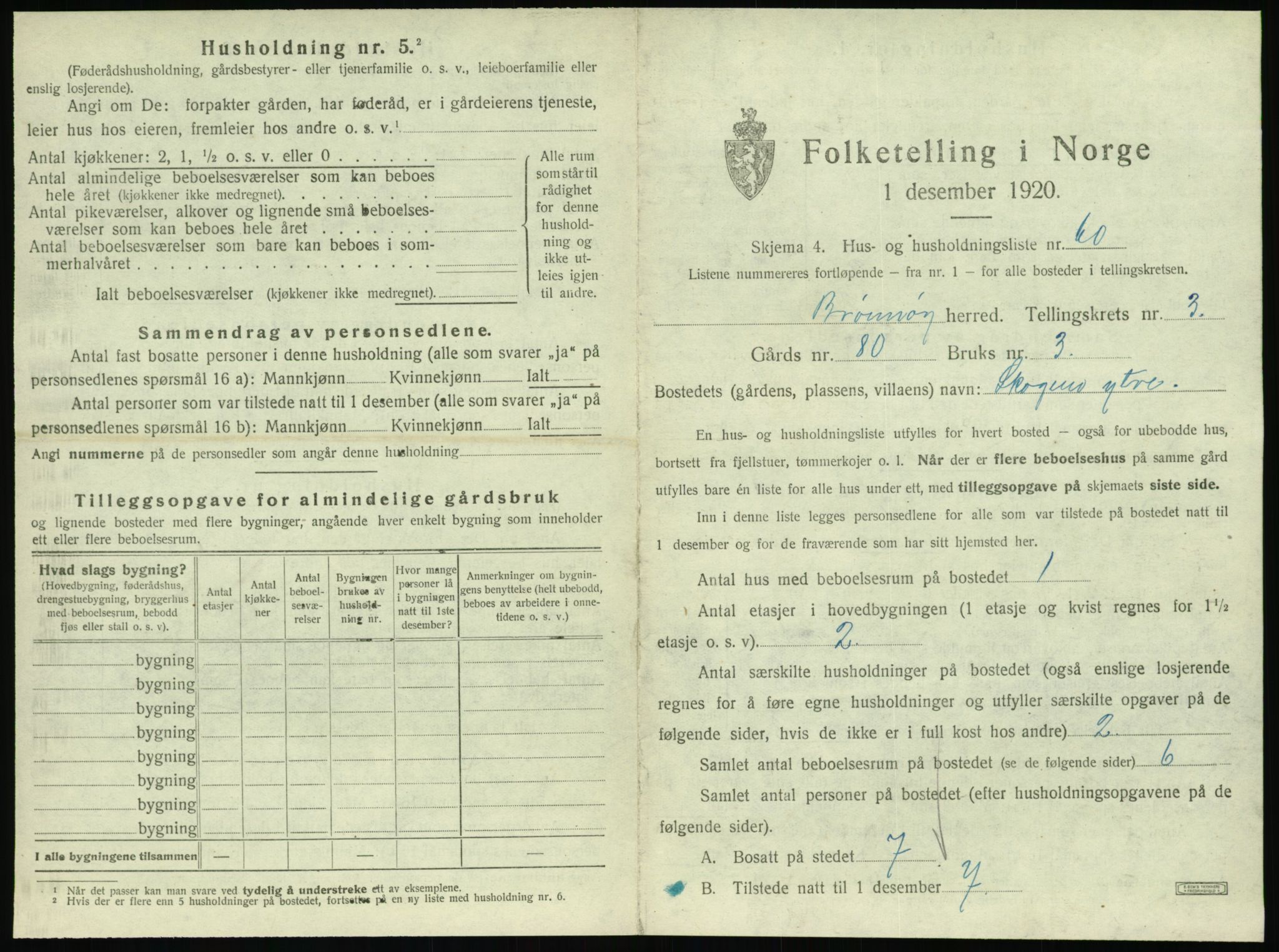 SAT, 1920 census for Brønnøy, 1920, p. 342