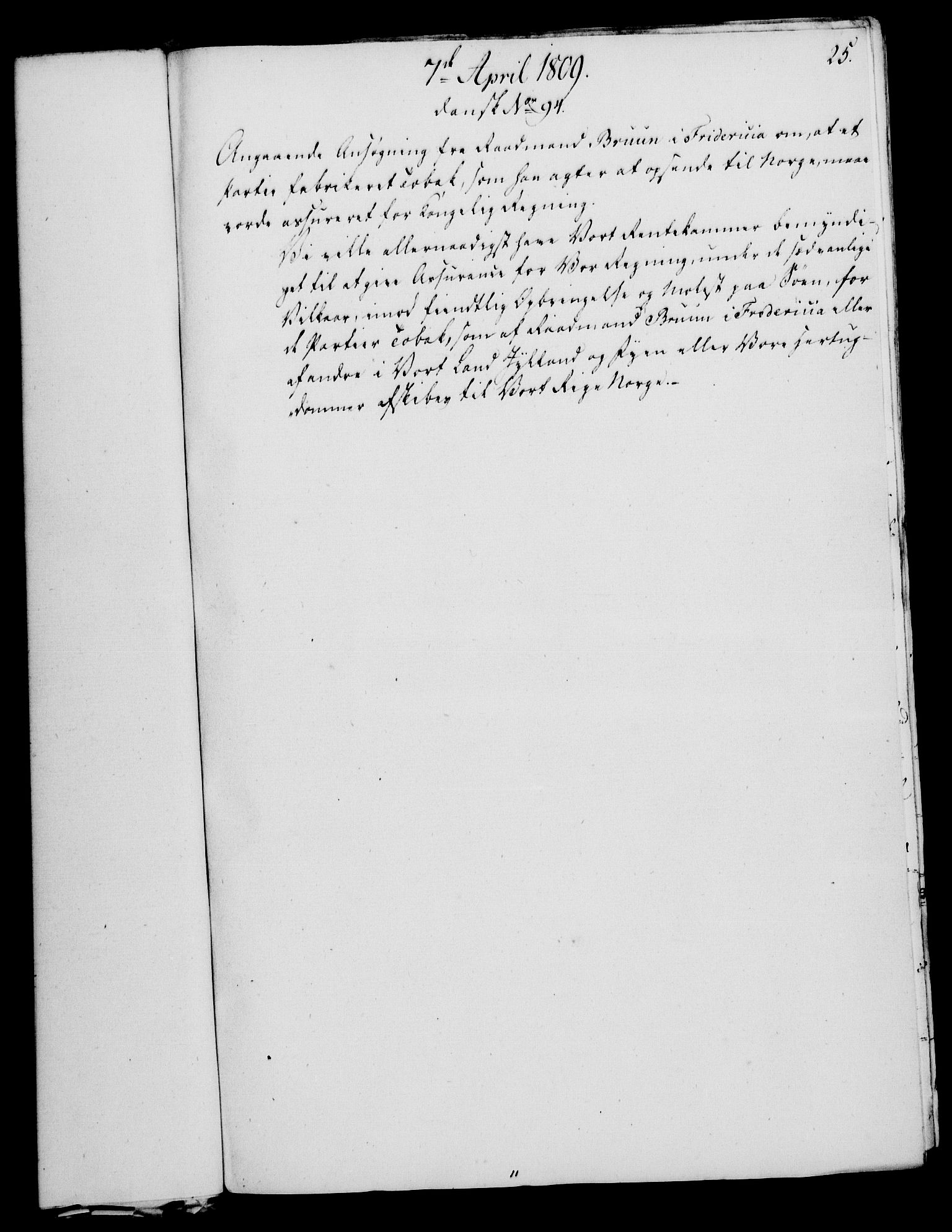 Rentekammeret, Kammerkanselliet, RA/EA-3111/G/Gf/Gfa/L0091: Norsk relasjons- og resolusjonsprotokoll (merket RK 52.91), 1809, p. 131