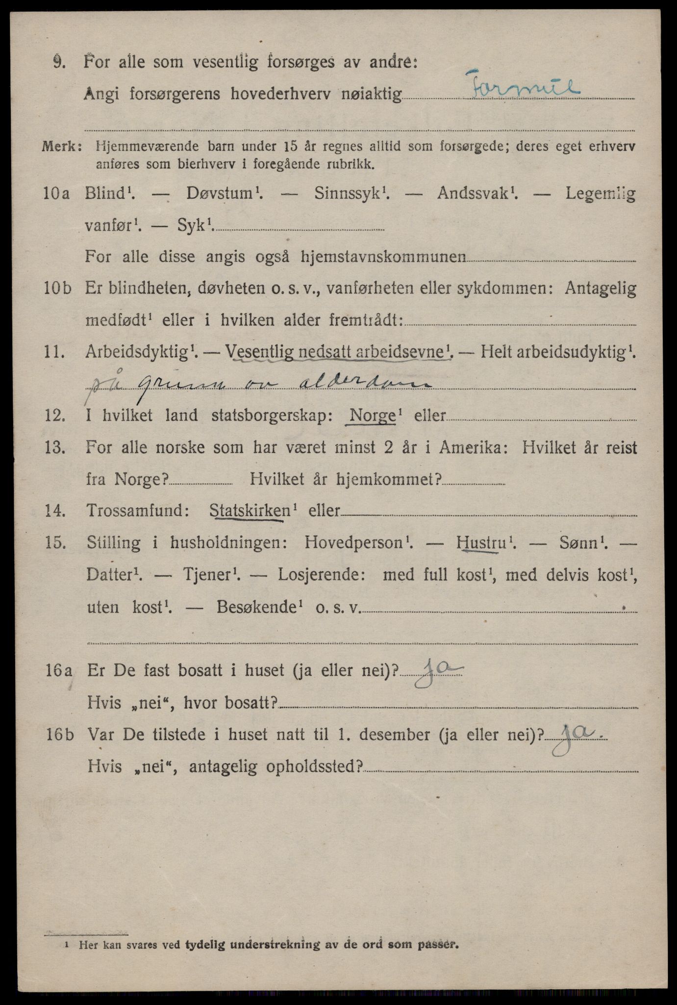 SAKO, 1920 census for Nissedal, 1920, p. 2048