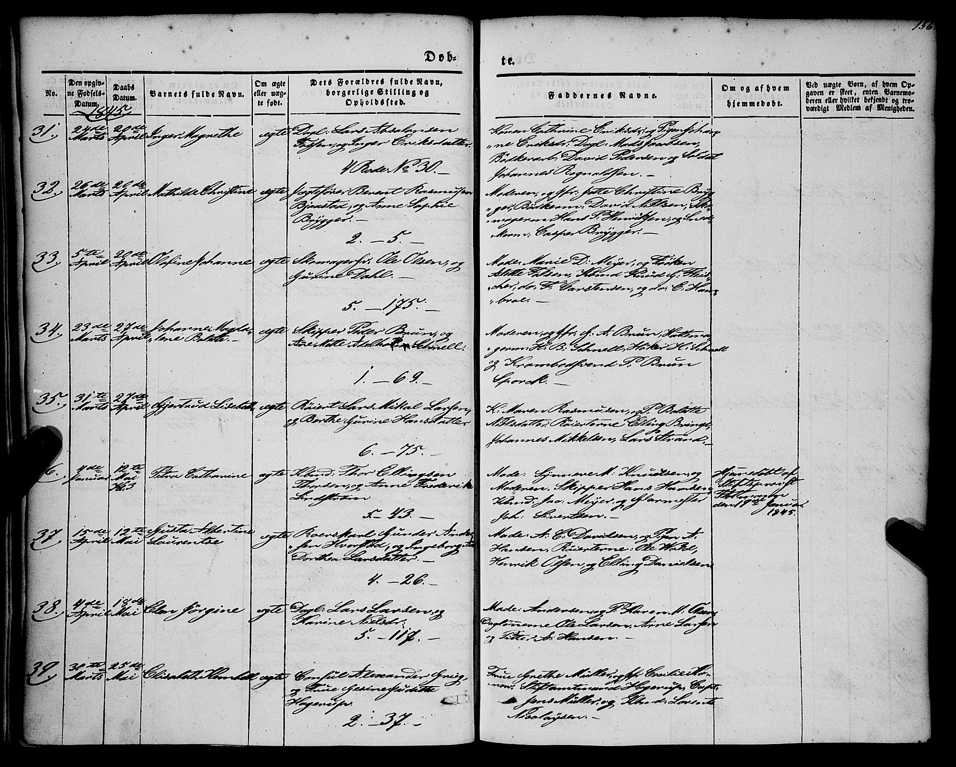 Nykirken Sokneprestembete, SAB/A-77101/H/Haa/L0014: Parish register (official) no. B 1, 1844-1858, p. 156