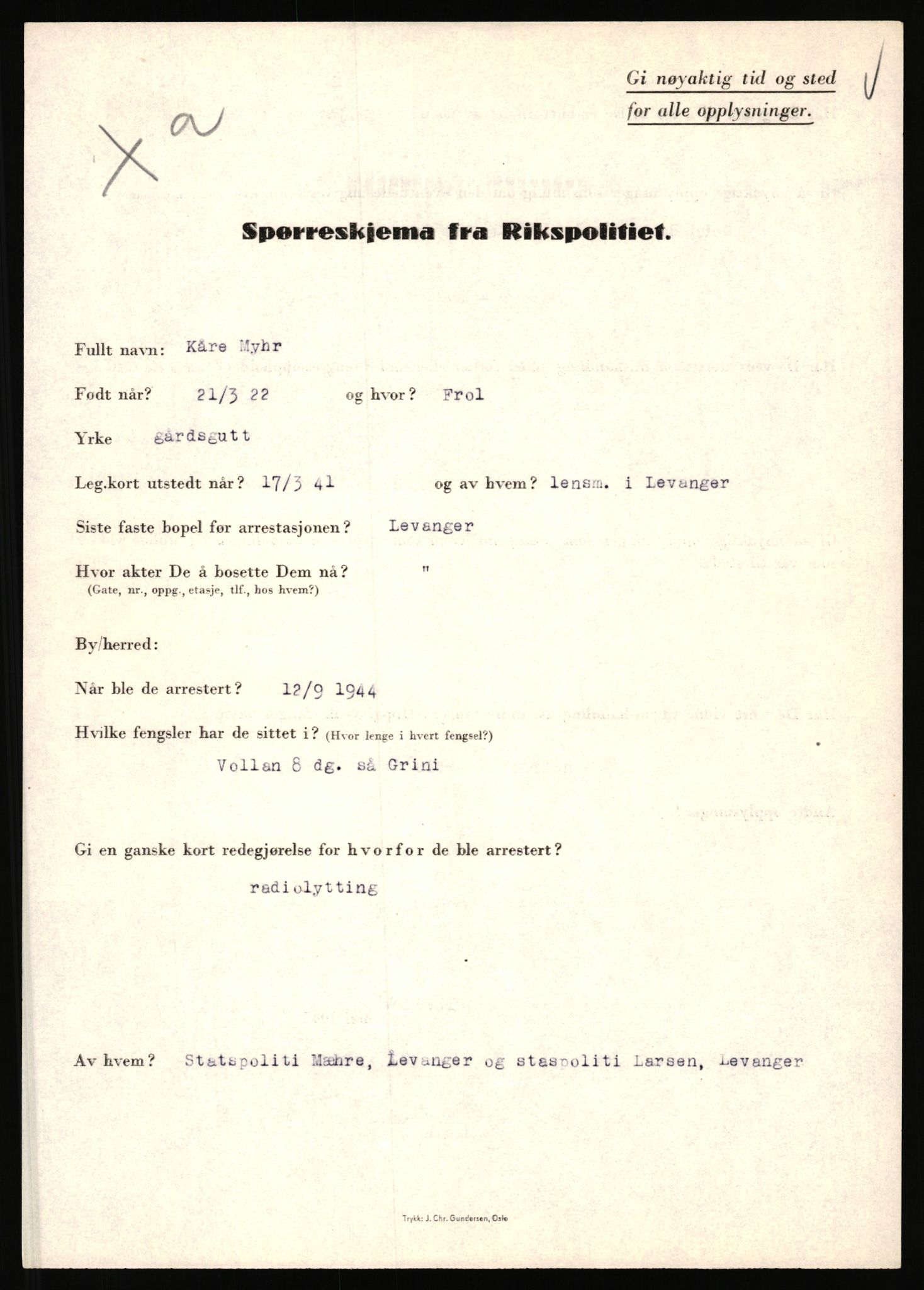 Rikspolitisjefen, AV/RA-S-1560/L/L0012: Mogensen, Øivind - Noraas, Lars, 1940-1945, p. 212