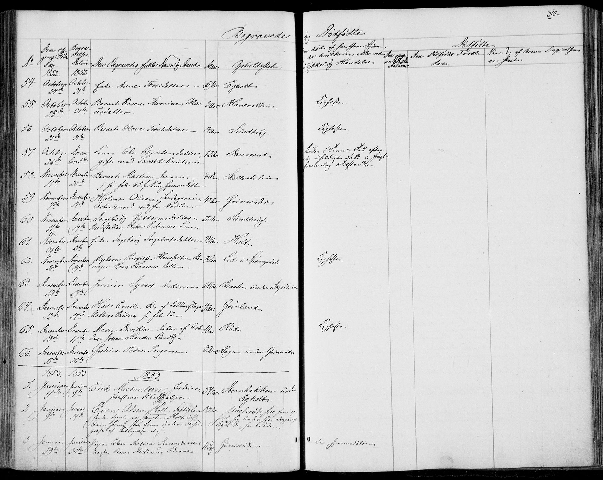 Skoger kirkebøker, AV/SAKO-A-59/F/Fa/L0003: Parish register (official) no. I 3, 1842-1861, p. 310