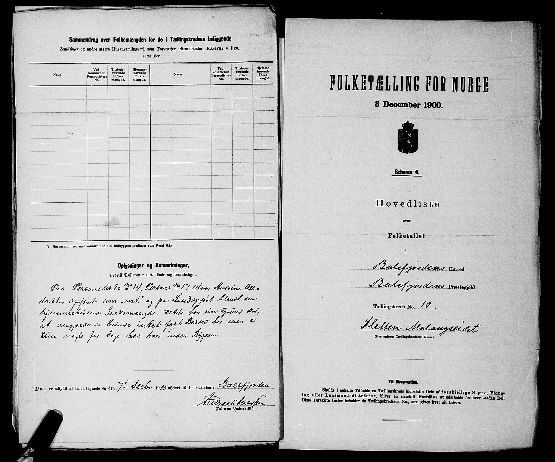 SATØ, 1900 census for Balsfjord, 1900, p. 22