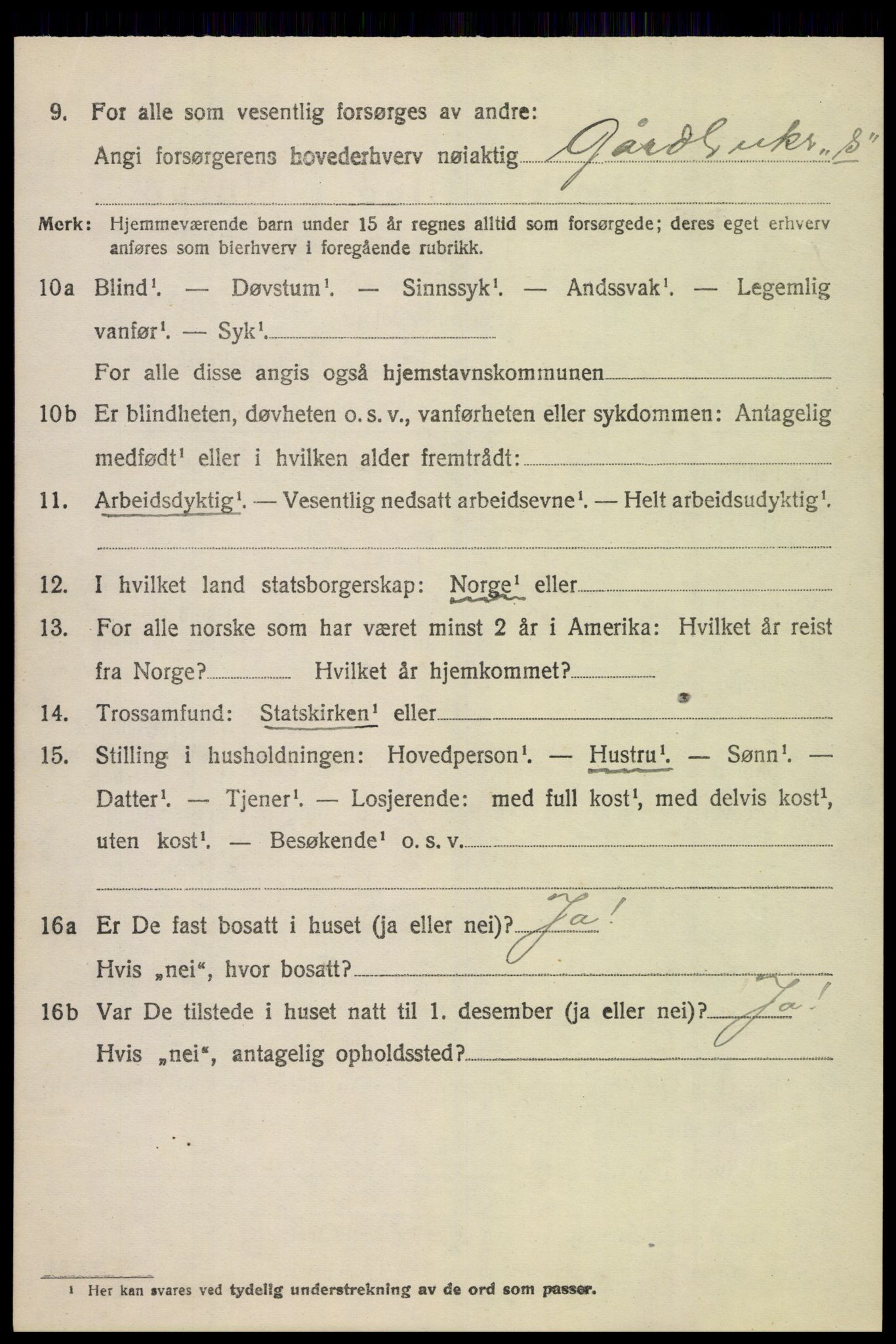 SAH, 1920 census for Vågå, 1920, p. 7343