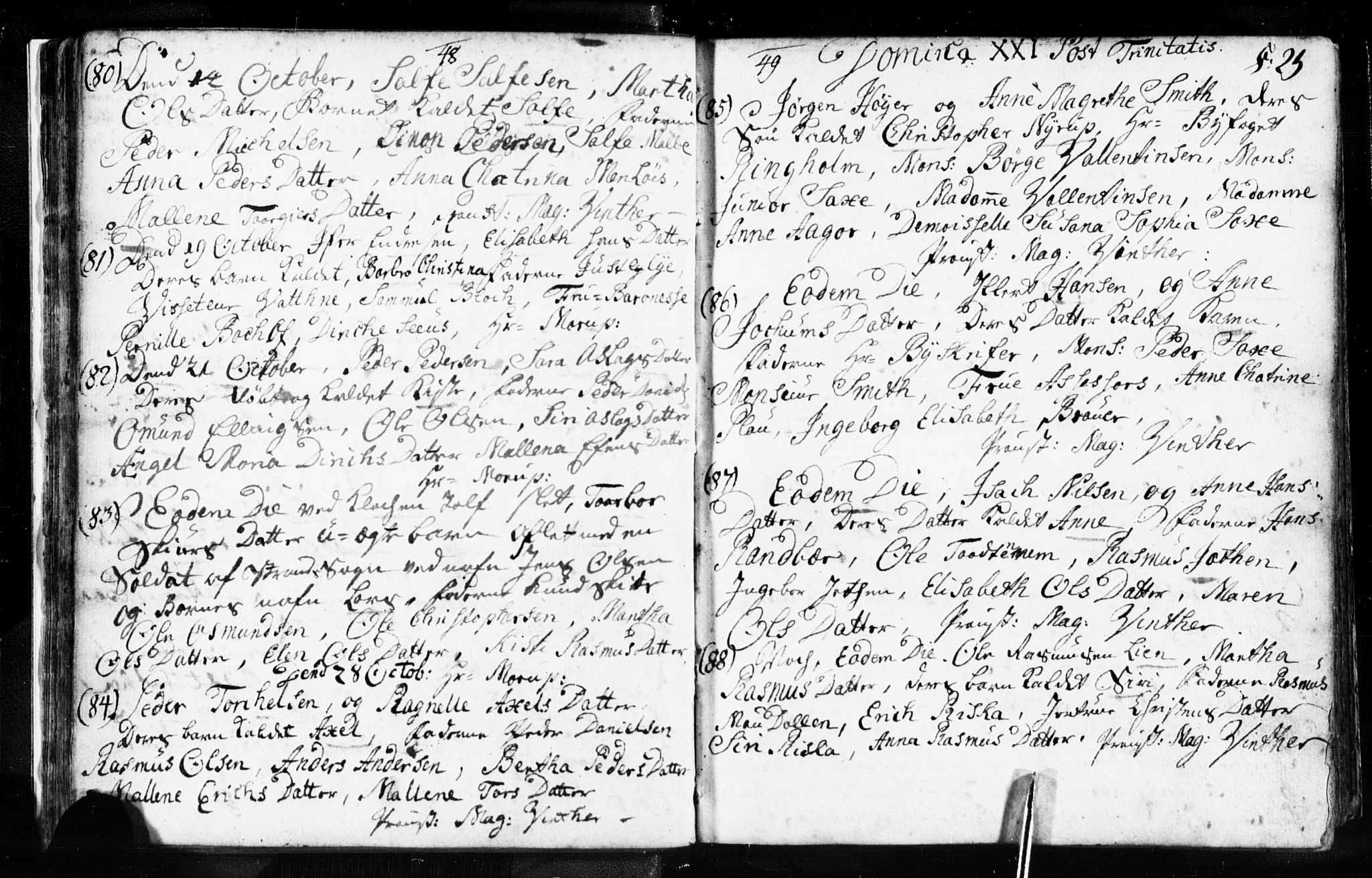 Domkirken sokneprestkontor, SAST/A-101812/001/30/30BB/L0003: Parish register (copy) no. B 3, 1733-1751, p. 25