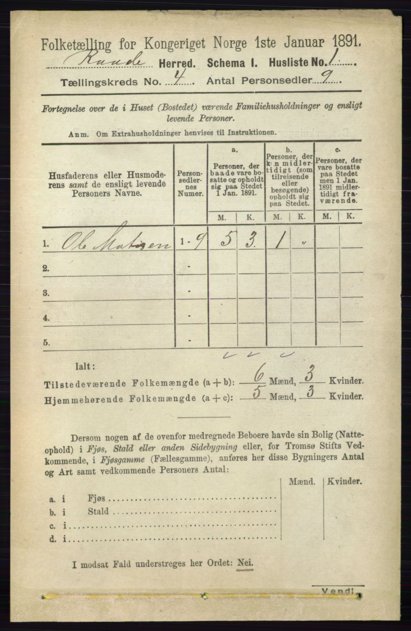 RA, 1891 census for 0135 Råde, 1891, p. 1738