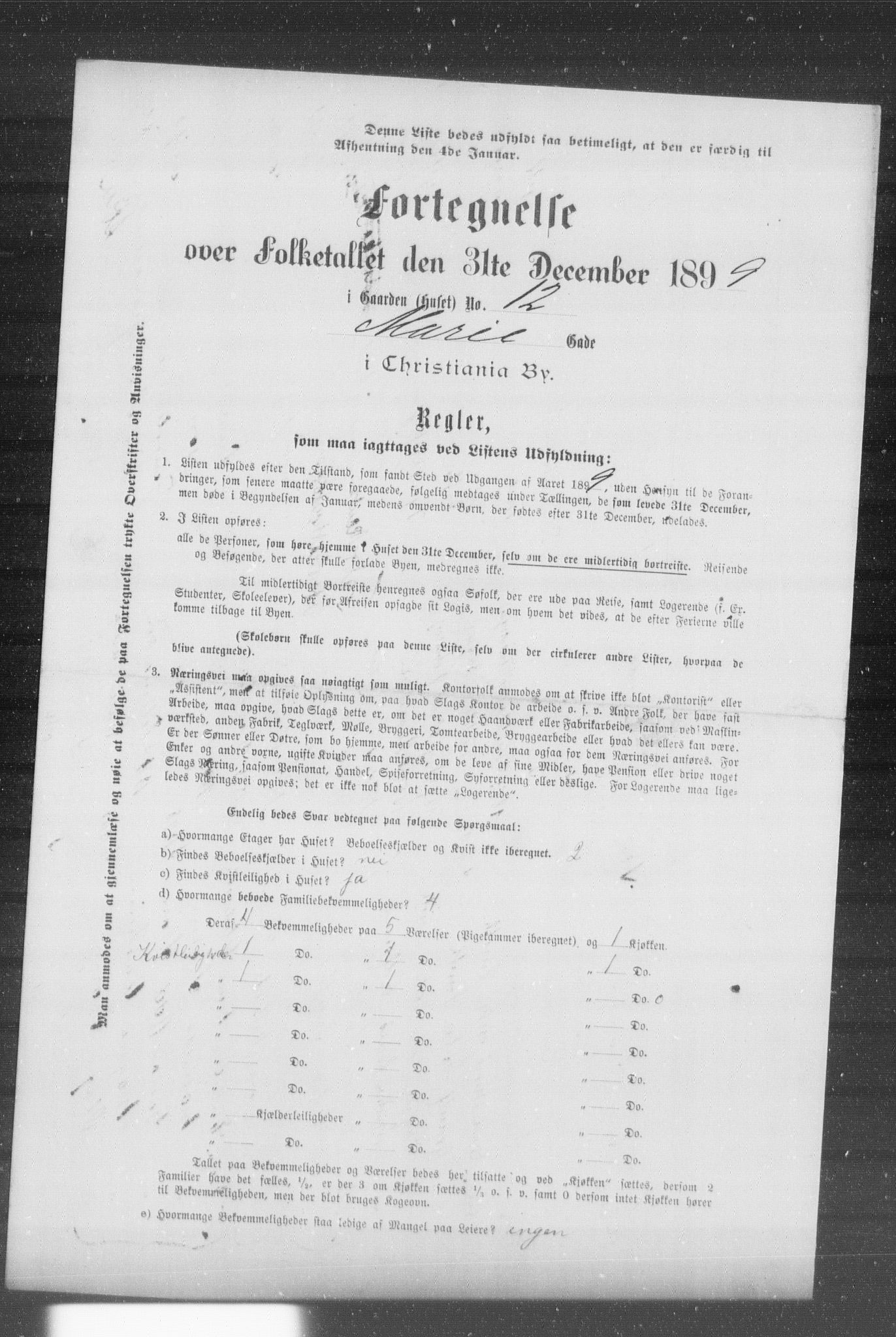 OBA, Municipal Census 1899 for Kristiania, 1899, p. 8272