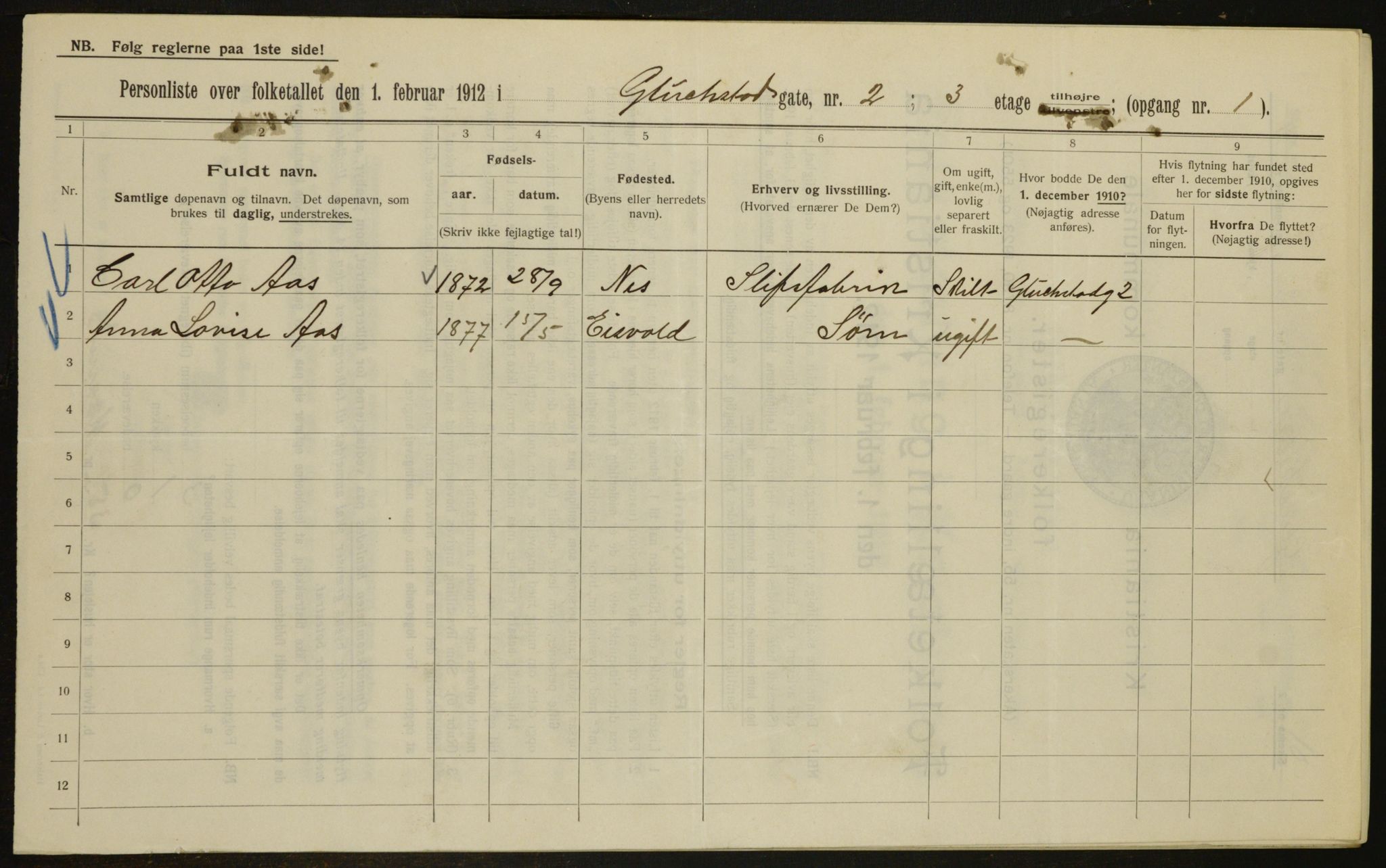 OBA, Municipal Census 1912 for Kristiania, 1912, p. 29201