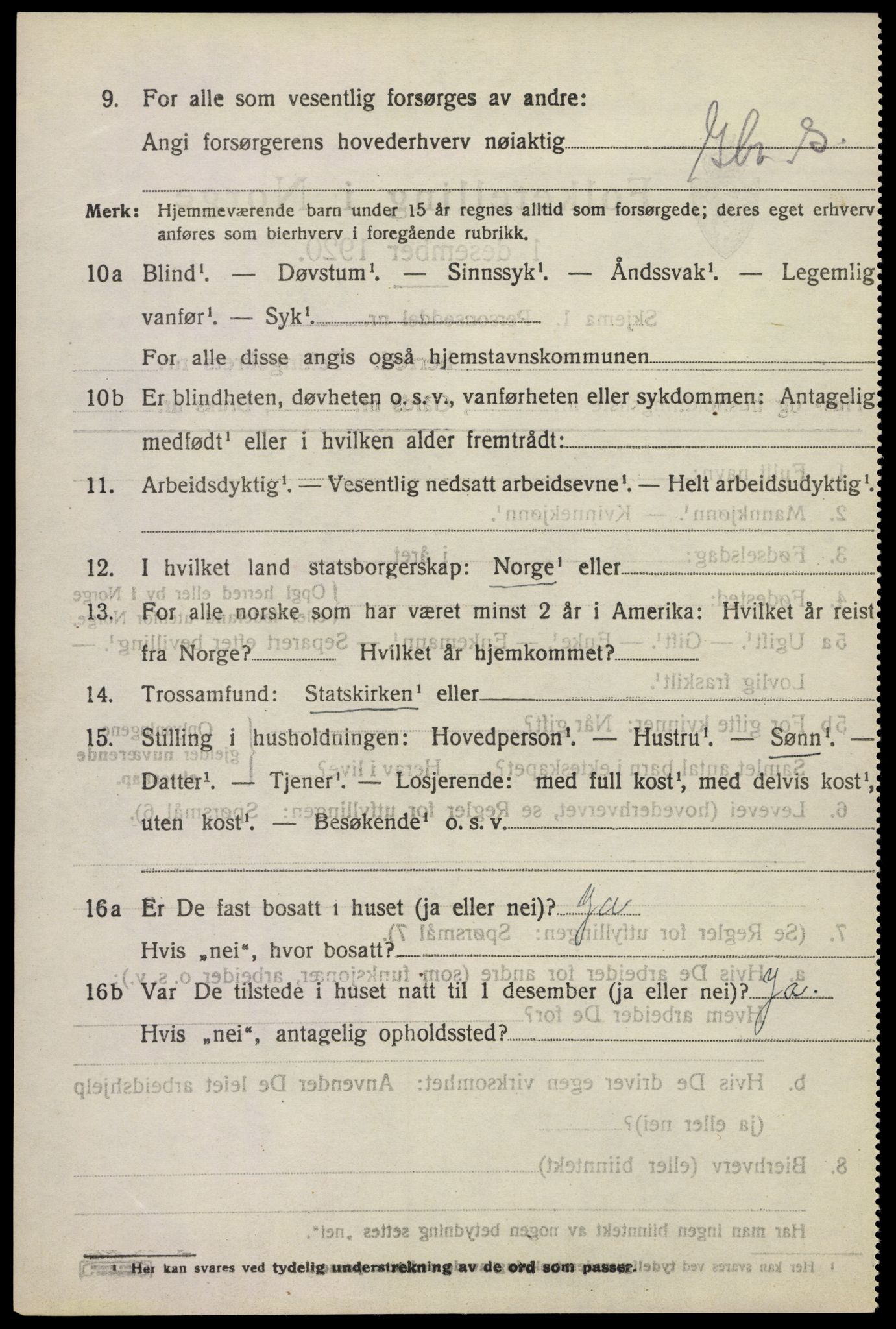 SAKO, 1920 census for Sem, 1920, p. 11180