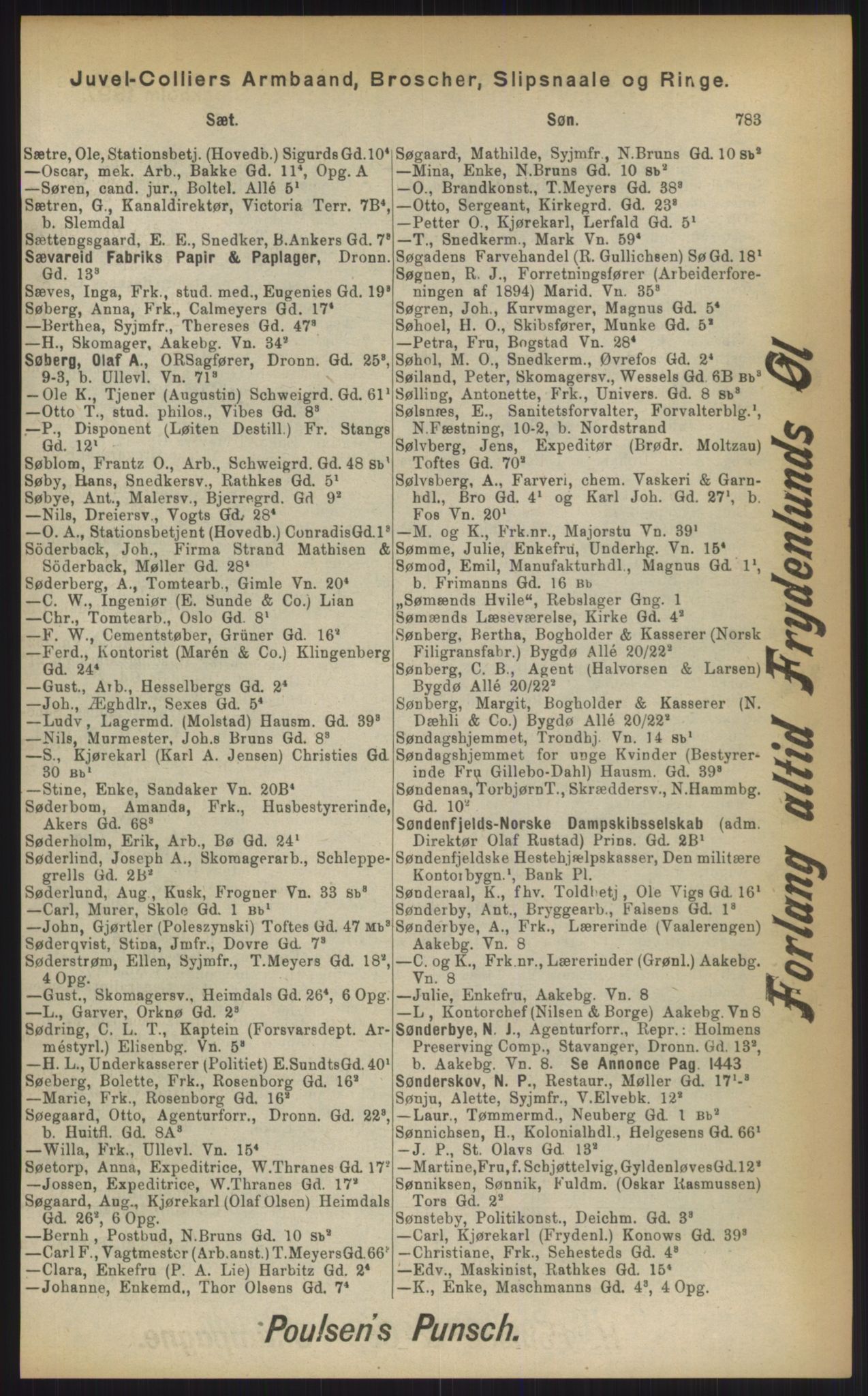 Kristiania/Oslo adressebok, PUBL/-, 1903, p. 783