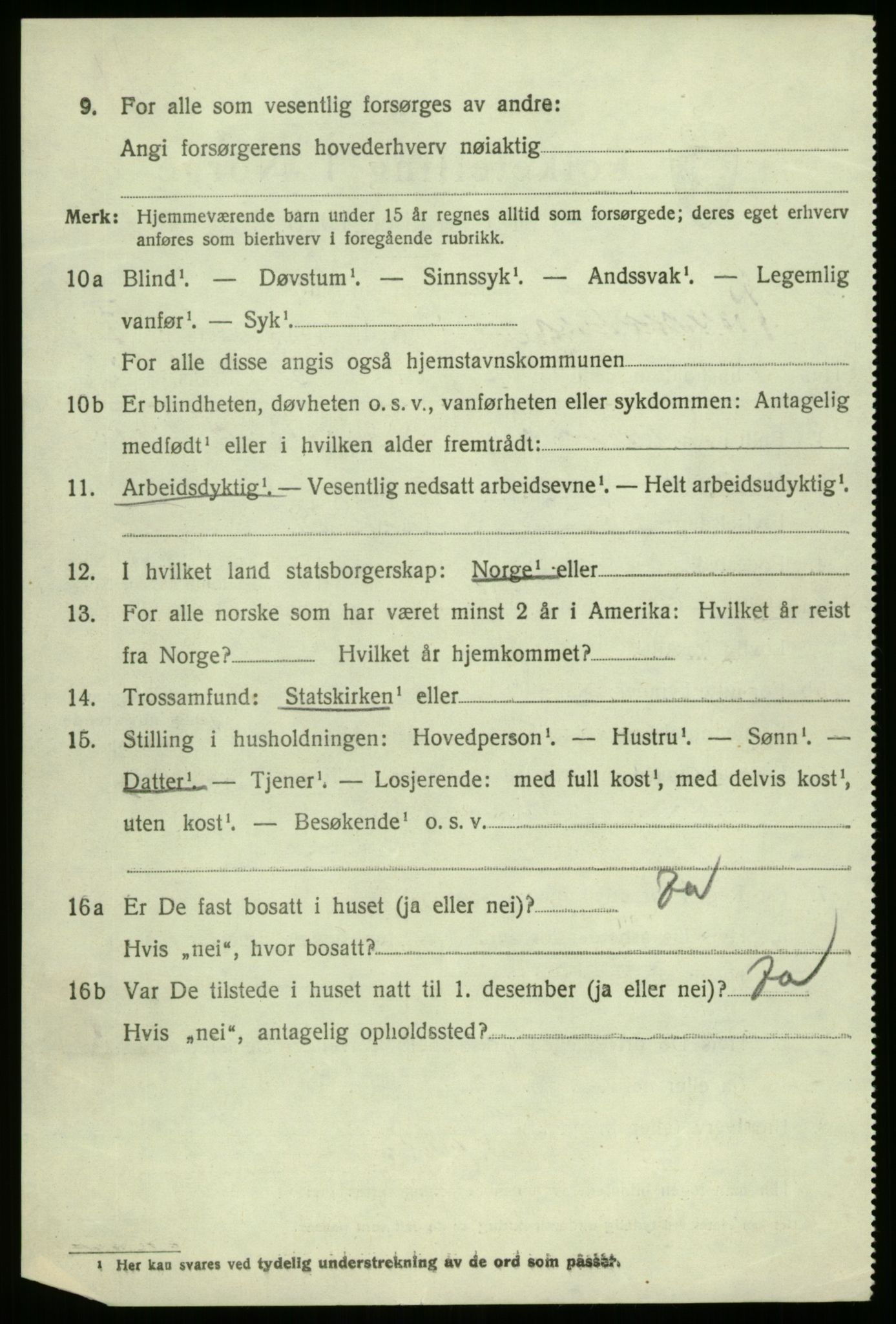 SAB, 1920 census for Bremanger, 1920, p. 985