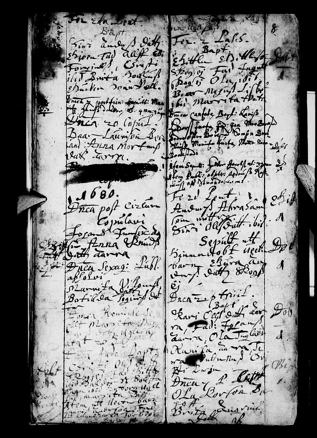 Os sokneprestembete, AV/SAB-A-99929: Parish register (official) no. A 3, 1669-1760, p. 8