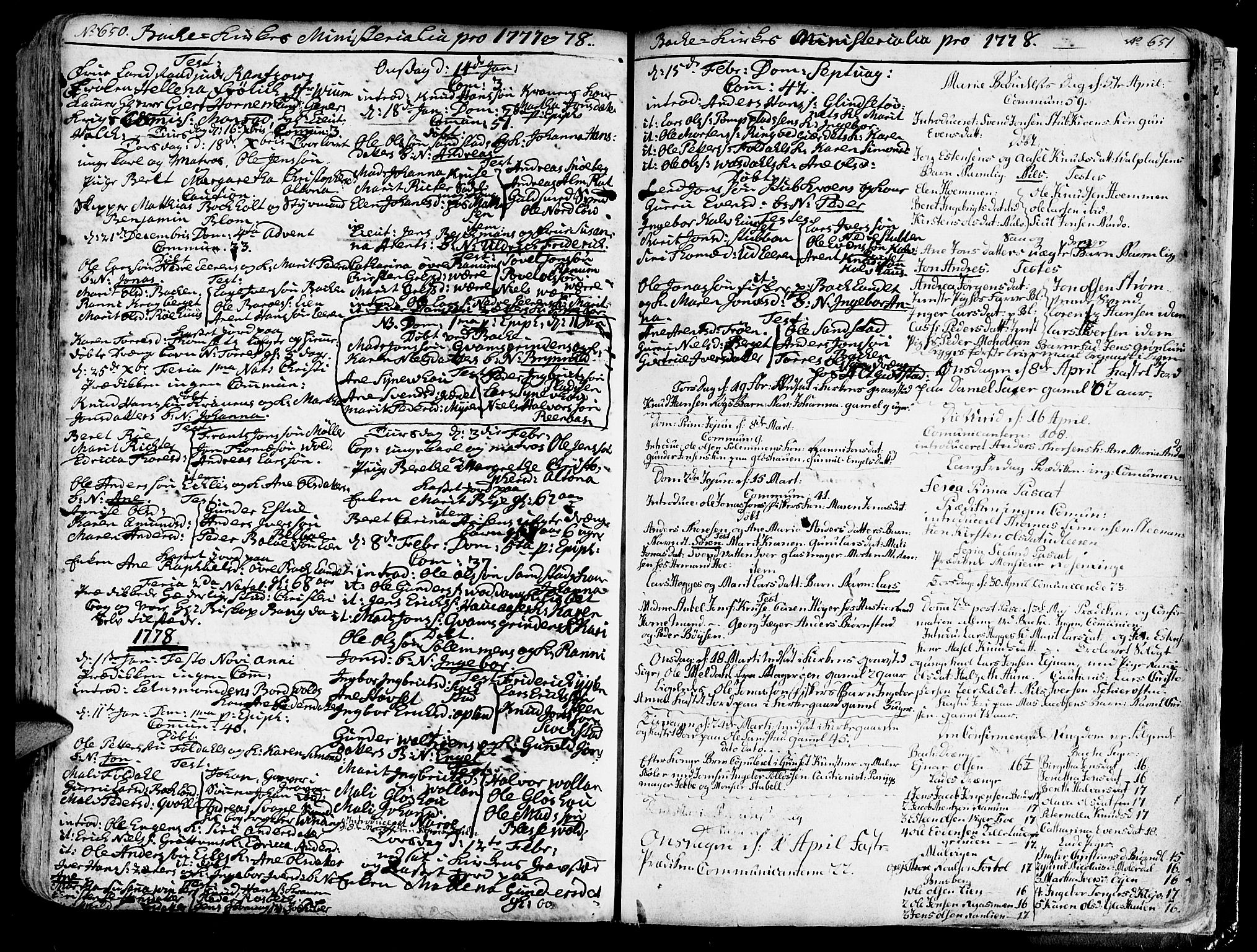 Ministerialprotokoller, klokkerbøker og fødselsregistre - Sør-Trøndelag, SAT/A-1456/606/L0276: Parish register (official) no. 606A01 /2, 1727-1779, p. 650-651