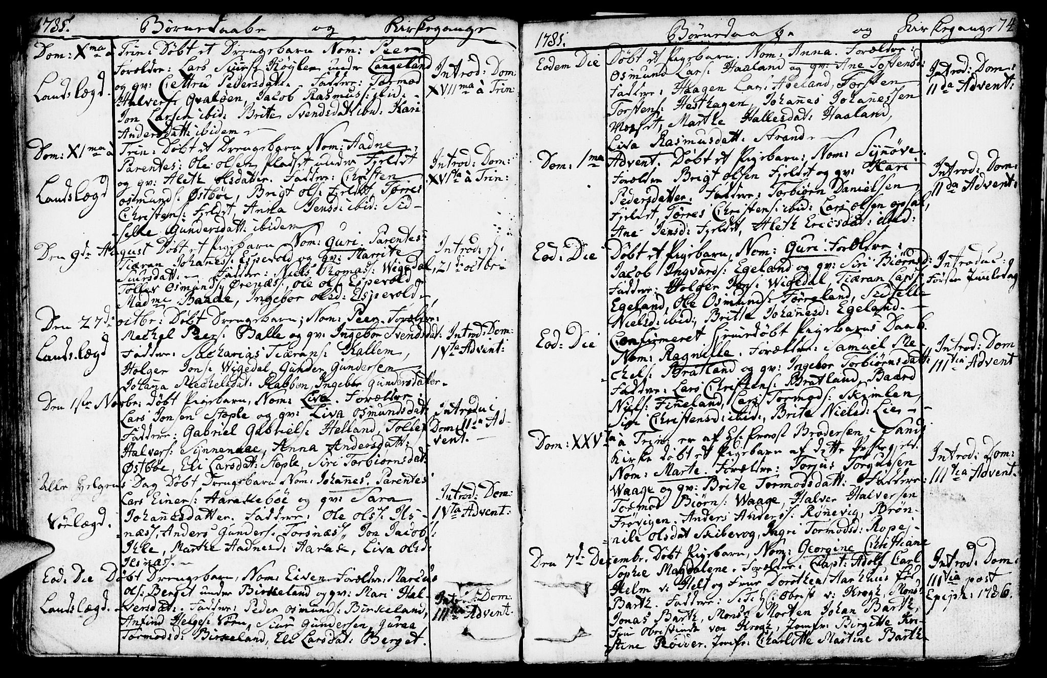 Vikedal sokneprestkontor, SAST/A-101840/01/IV: Parish register (official) no. A 2, 1779-1817, p. 74