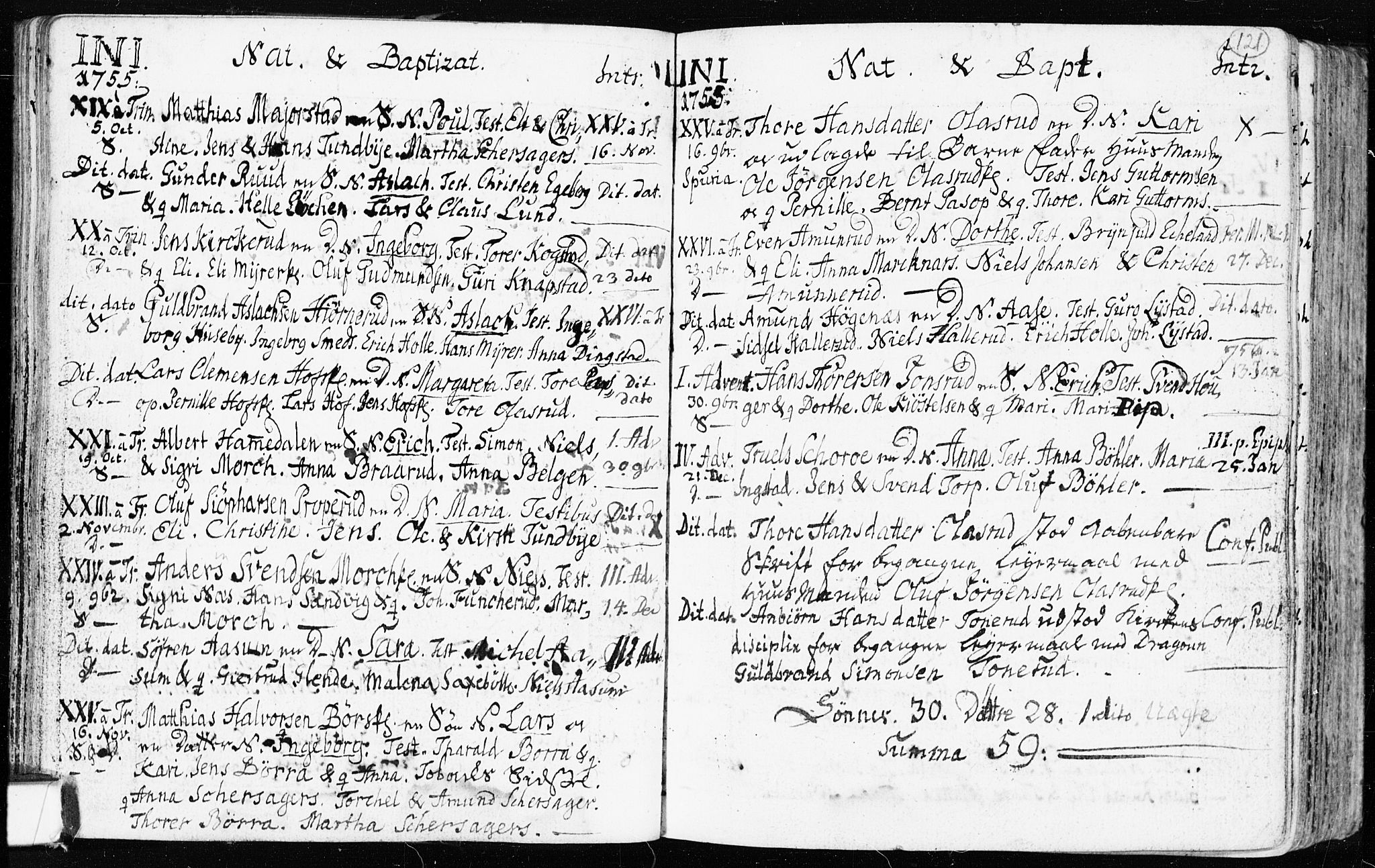 Spydeberg prestekontor Kirkebøker, AV/SAO-A-10924/F/Fa/L0002: Parish register (official) no. I 2, 1739-1780, p. 121