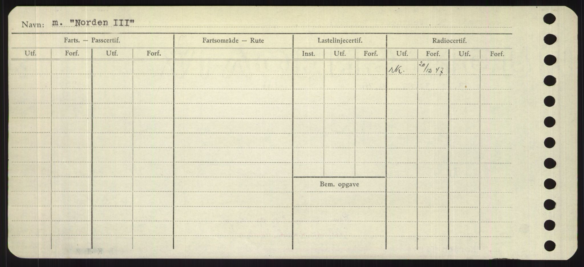 Sjøfartsdirektoratet med forløpere, Skipsmålingen, RA/S-1627/H/Hd/L0026: Fartøy, N-Norhol, p. 446