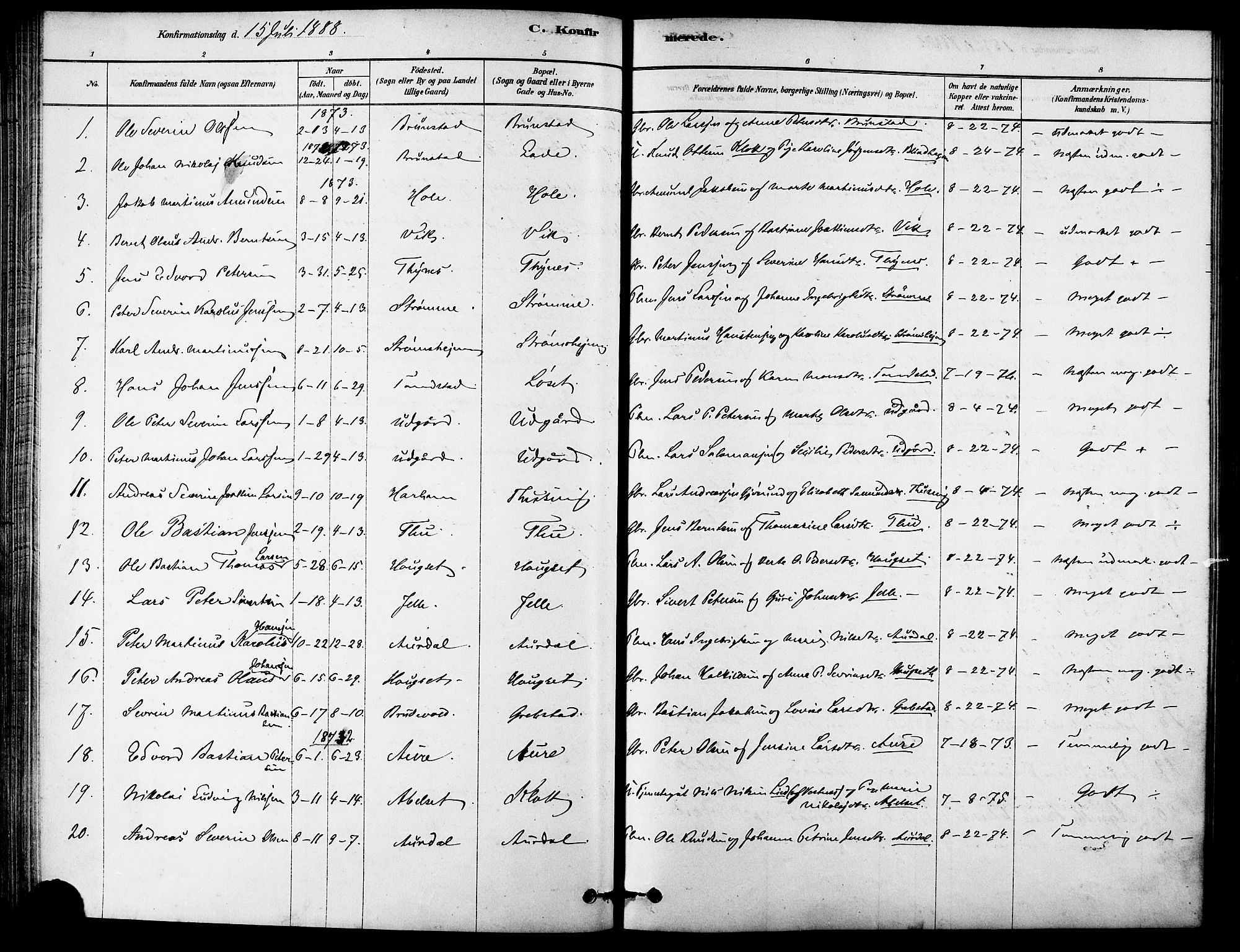 Ministerialprotokoller, klokkerbøker og fødselsregistre - Møre og Romsdal, AV/SAT-A-1454/523/L0334: Parish register (official) no. 523A01, 1878-1891