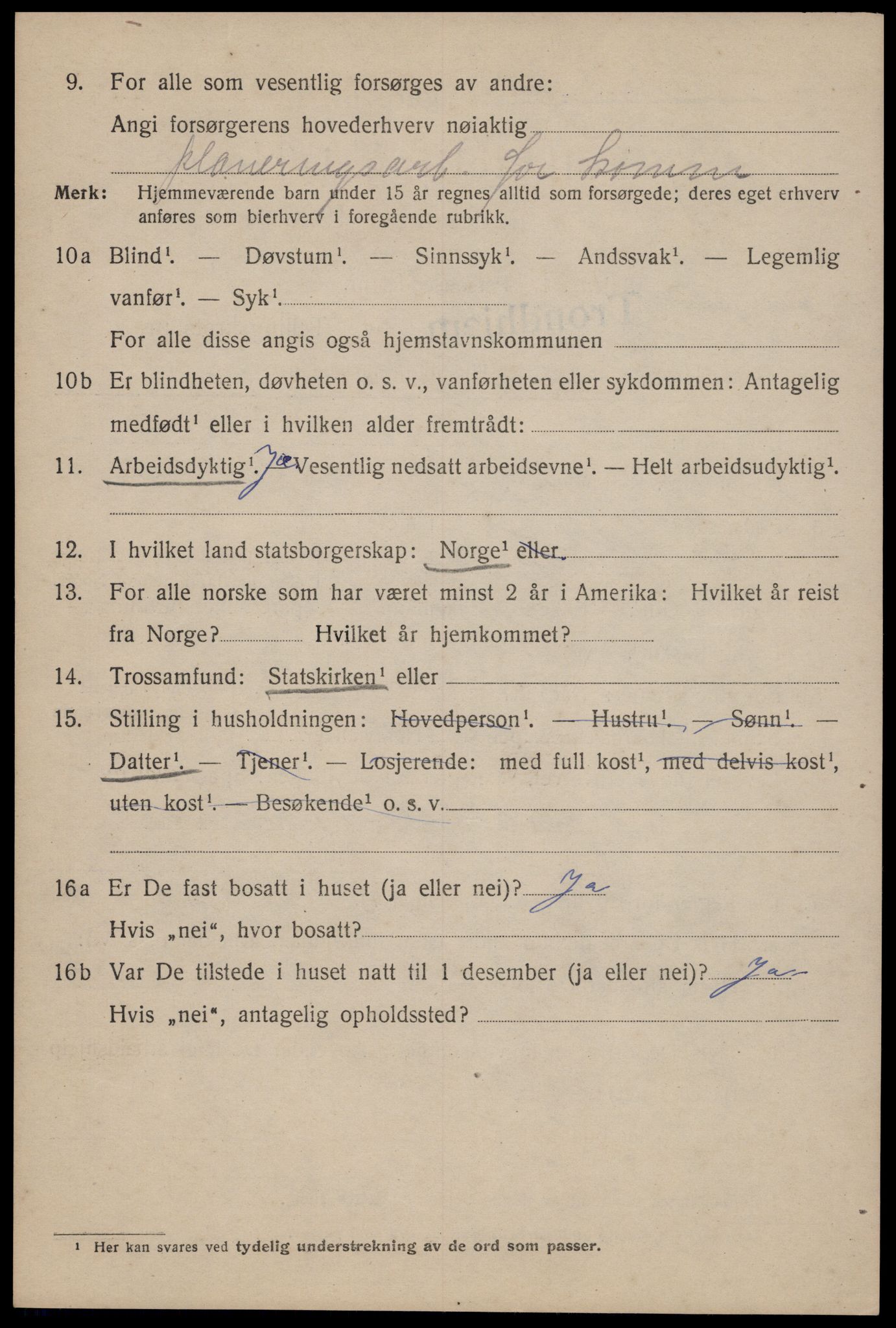 SAT, 1920 census for Trondheim, 1920, p. 44047