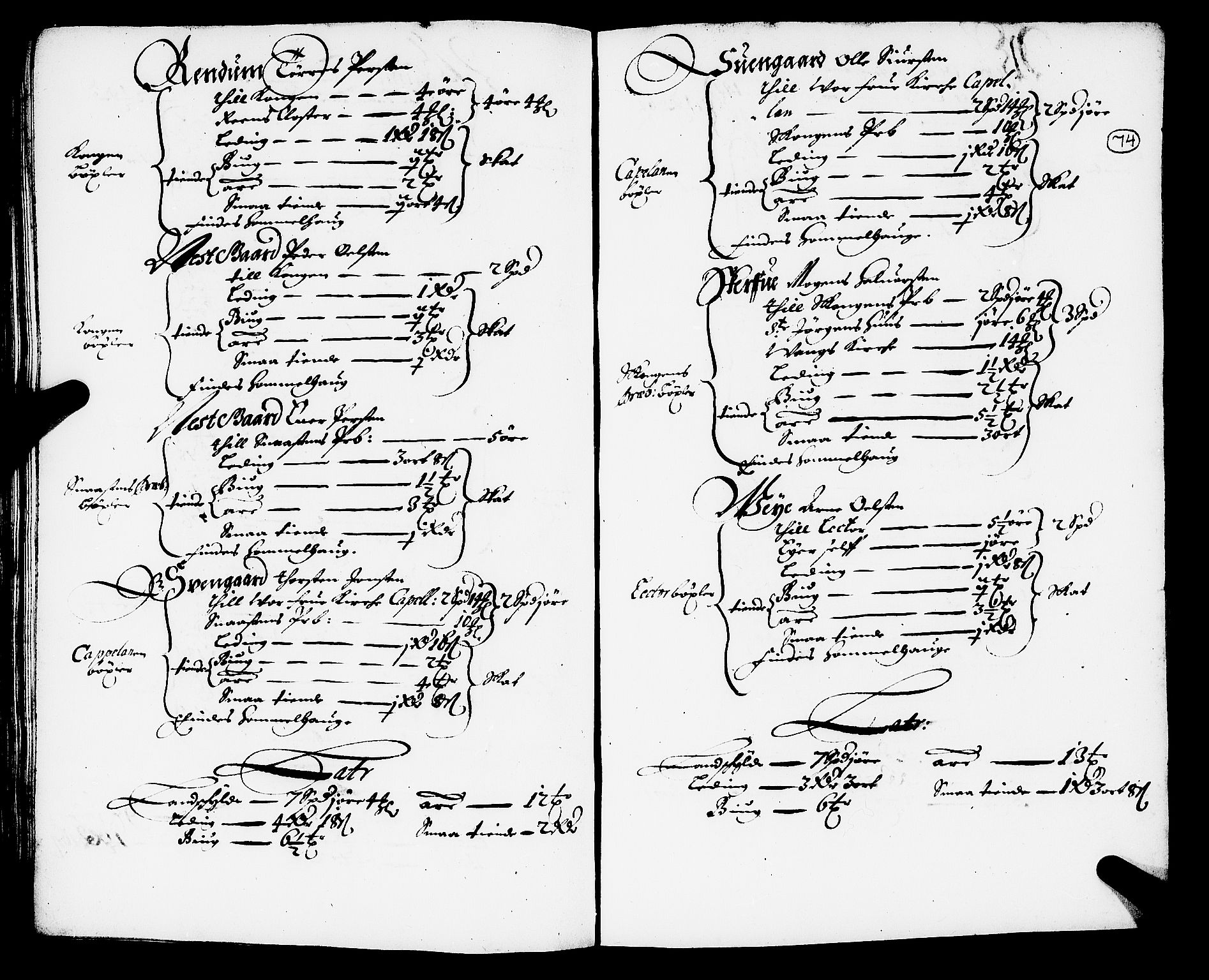 Rentekammeret inntil 1814, Realistisk ordnet avdeling, RA/EA-4070/N/Nb/Nba/L0054: Stjørdal len, 1669, p. 73b-74a