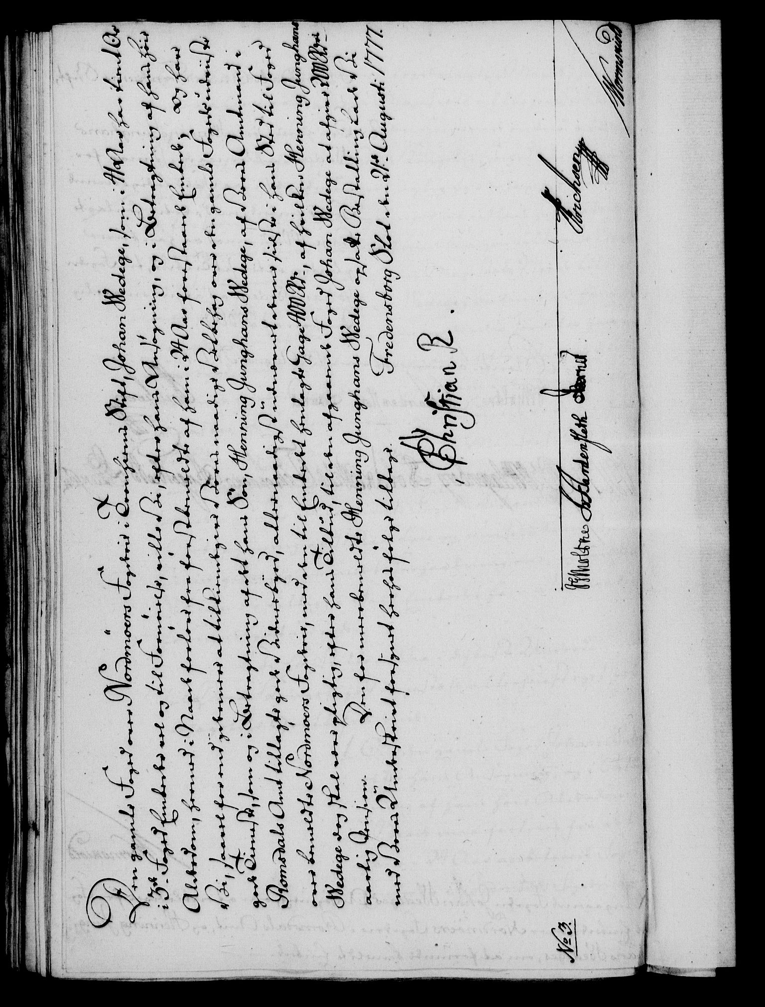 Rentekammeret, Kammerkanselliet, RA/EA-3111/G/Gf/Gfa/L0059: Norsk relasjons- og resolusjonsprotokoll (merket RK 52.59), 1777, p. 264