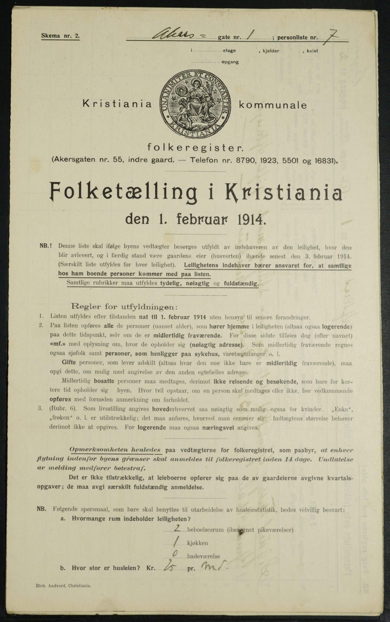 OBA, Municipal Census 1914 for Kristiania, 1914, p. 318