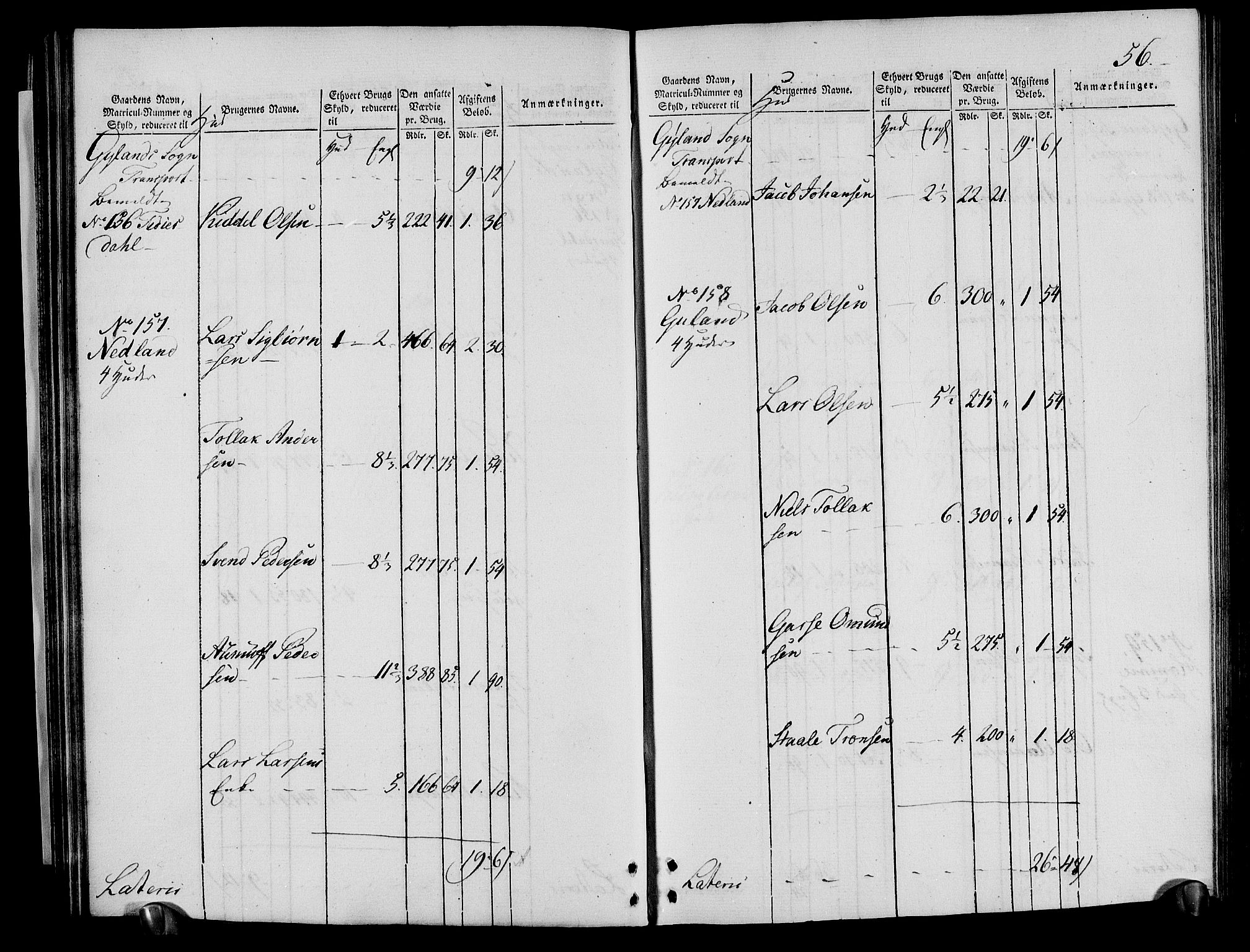 Rentekammeret inntil 1814, Realistisk ordnet avdeling, RA/EA-4070/N/Ne/Nea/L0095: Lista fogderi. Oppebørselsregister, 1803-1804, p. 58