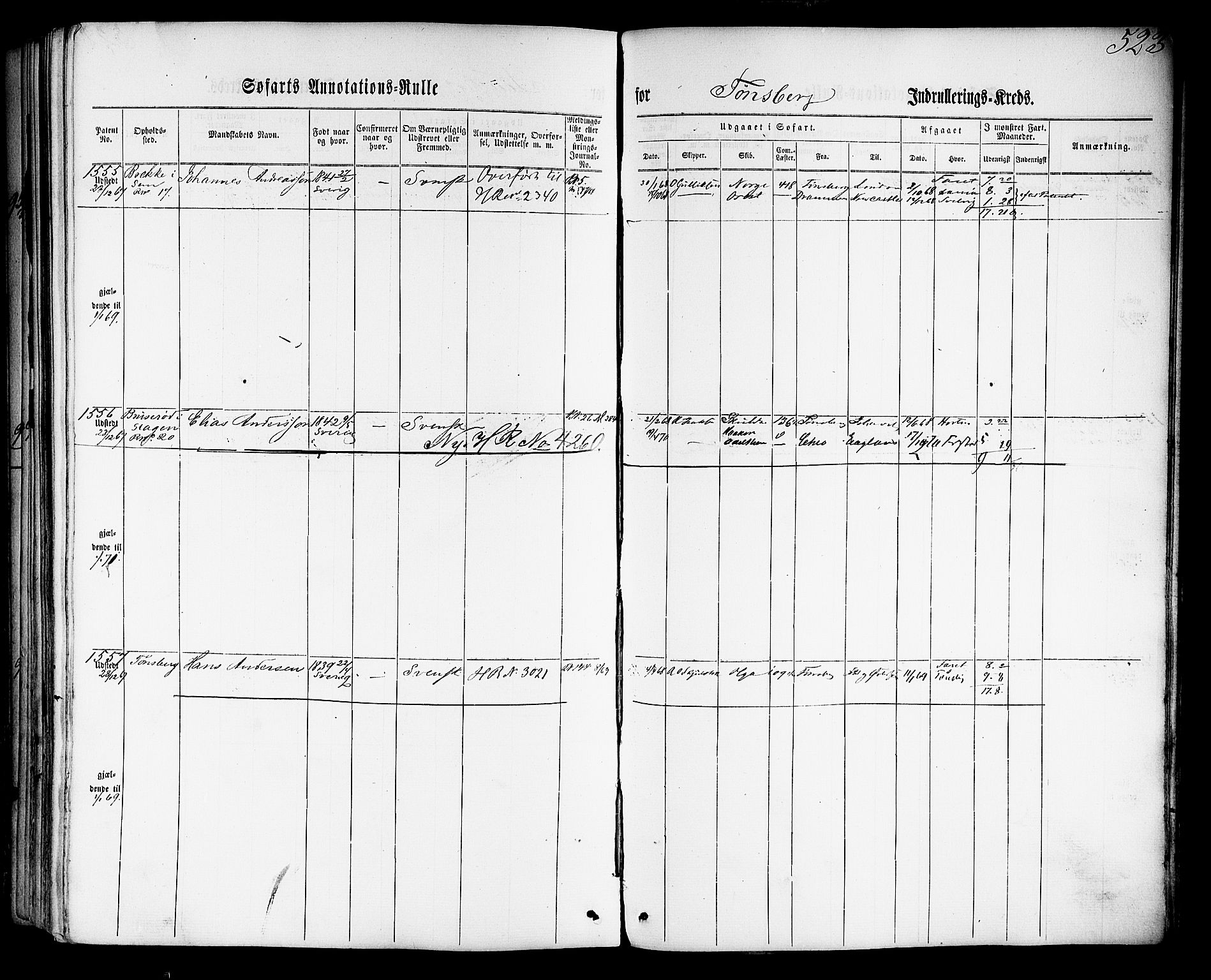 Tønsberg innrulleringskontor, AV/SAKO-A-786/F/Fb/L0001: Annotasjonsrulle Patent nr. 1-1724, 1860-1868, p. 546