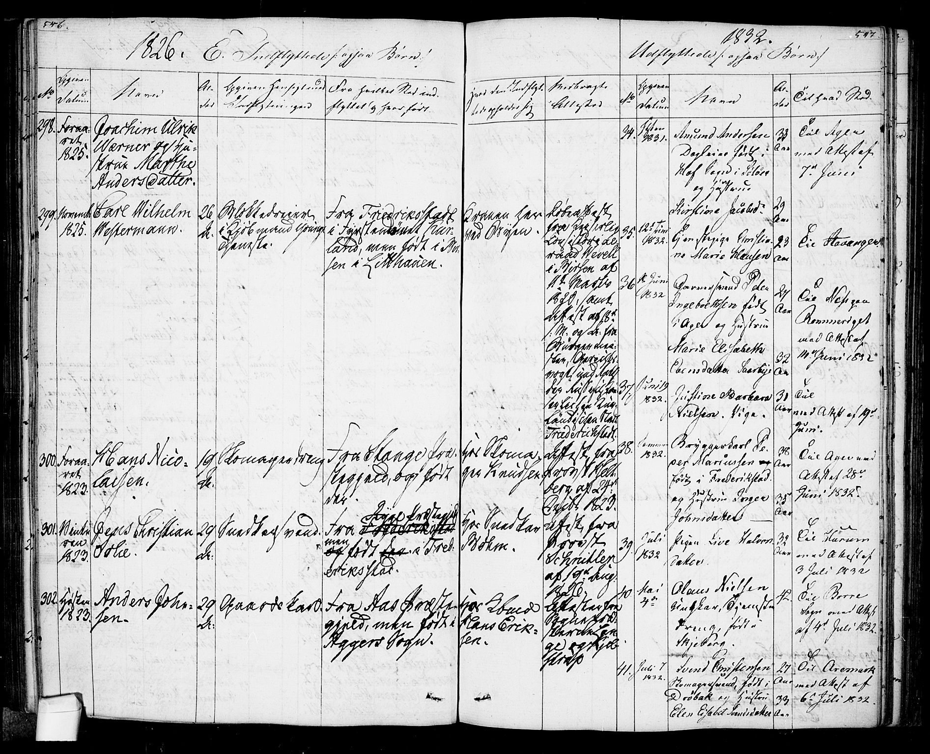 Oslo domkirke Kirkebøker, SAO/A-10752/F/Fa/L0022: Parish register (official) no. 22, 1824-1829, p. 546-547
