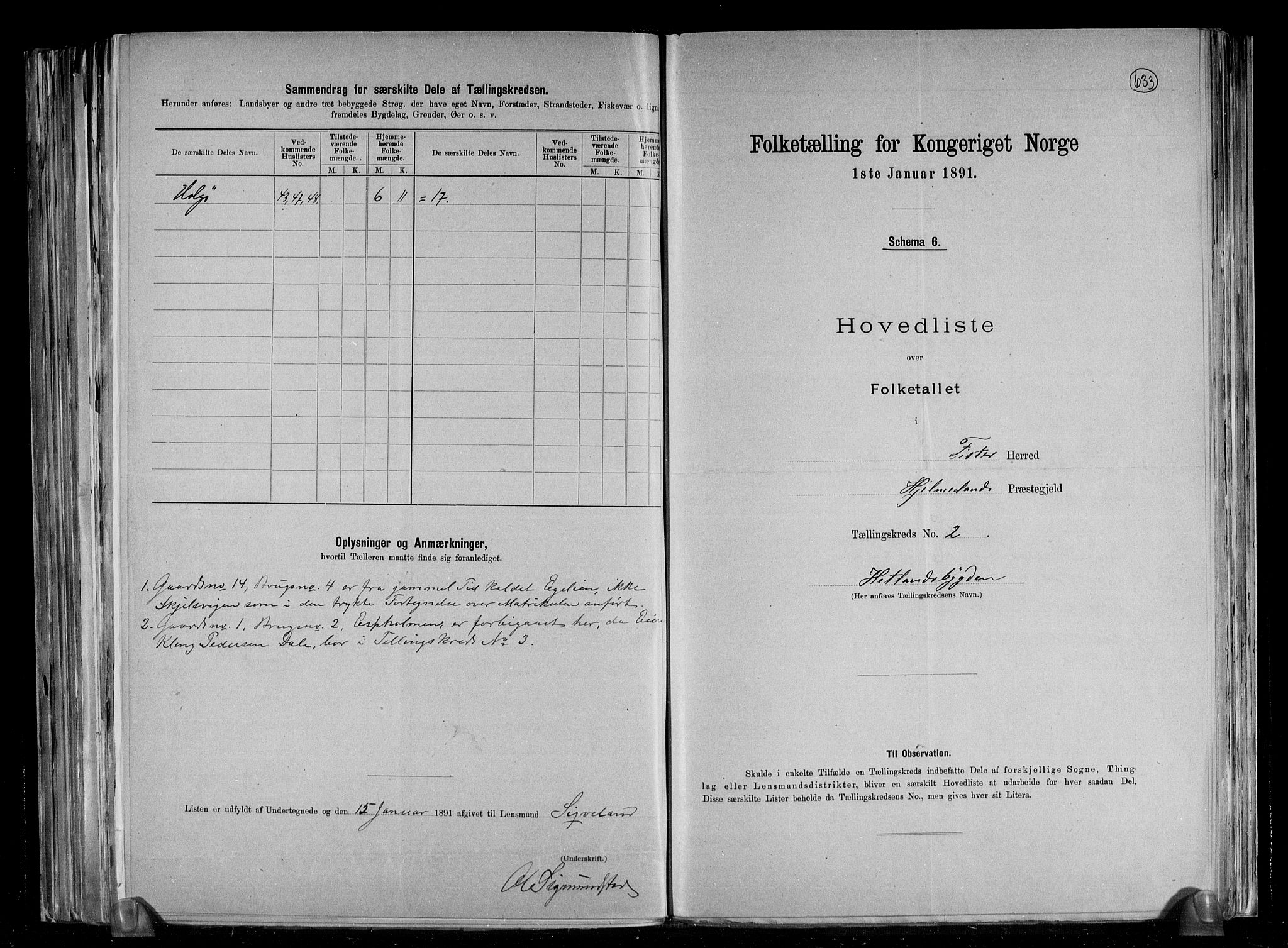 RA, 1891 census for 1132 Fister, 1891, p. 6