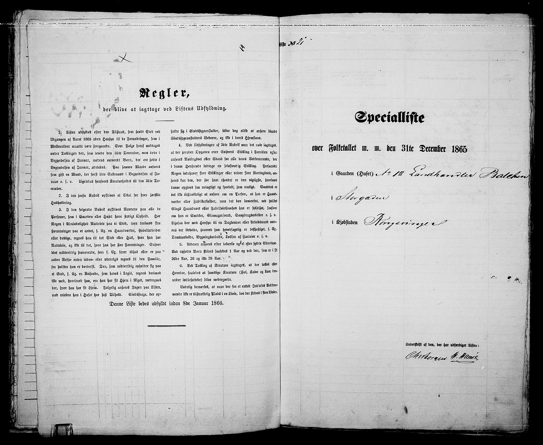 RA, 1865 census for Vinger/Kongsvinger, 1865, p. 48