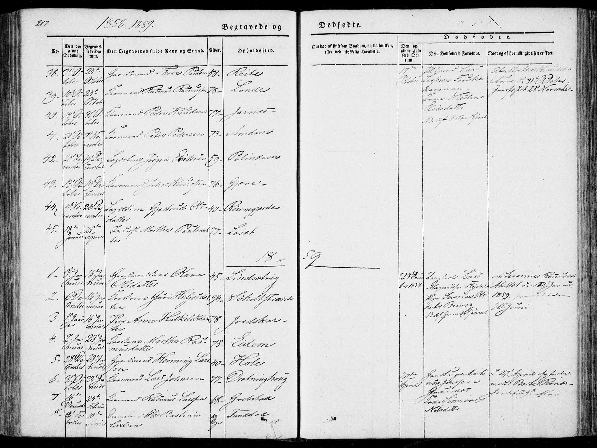 Ministerialprotokoller, klokkerbøker og fødselsregistre - Møre og Romsdal, SAT/A-1454/522/L0313: Parish register (official) no. 522A08, 1852-1862, p. 207