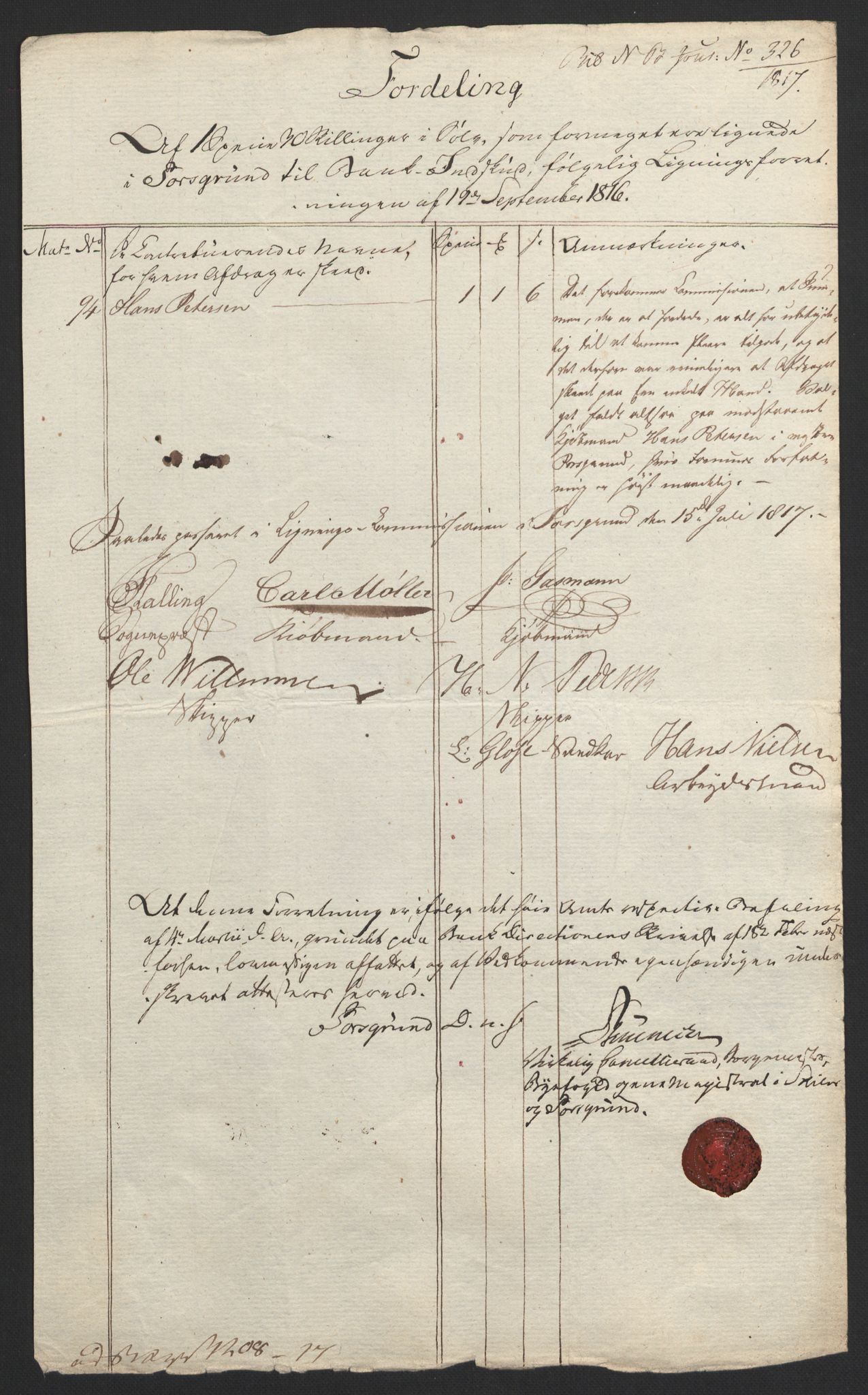 Sølvskatten 1816, NOBA/SOLVSKATTEN/A/L0024: Bind 25-26: Porsgrunn og Kragerø, 1816-1823, p. 14