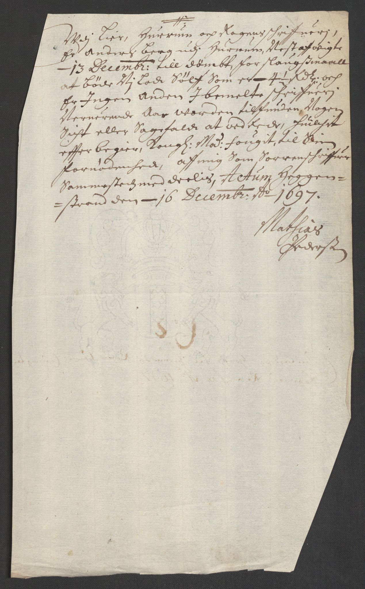 Rentekammeret inntil 1814, Reviderte regnskaper, Fogderegnskap, RA/EA-4092/R30/L1695: Fogderegnskap Hurum, Røyken, Eiker og Lier, 1697, p. 18