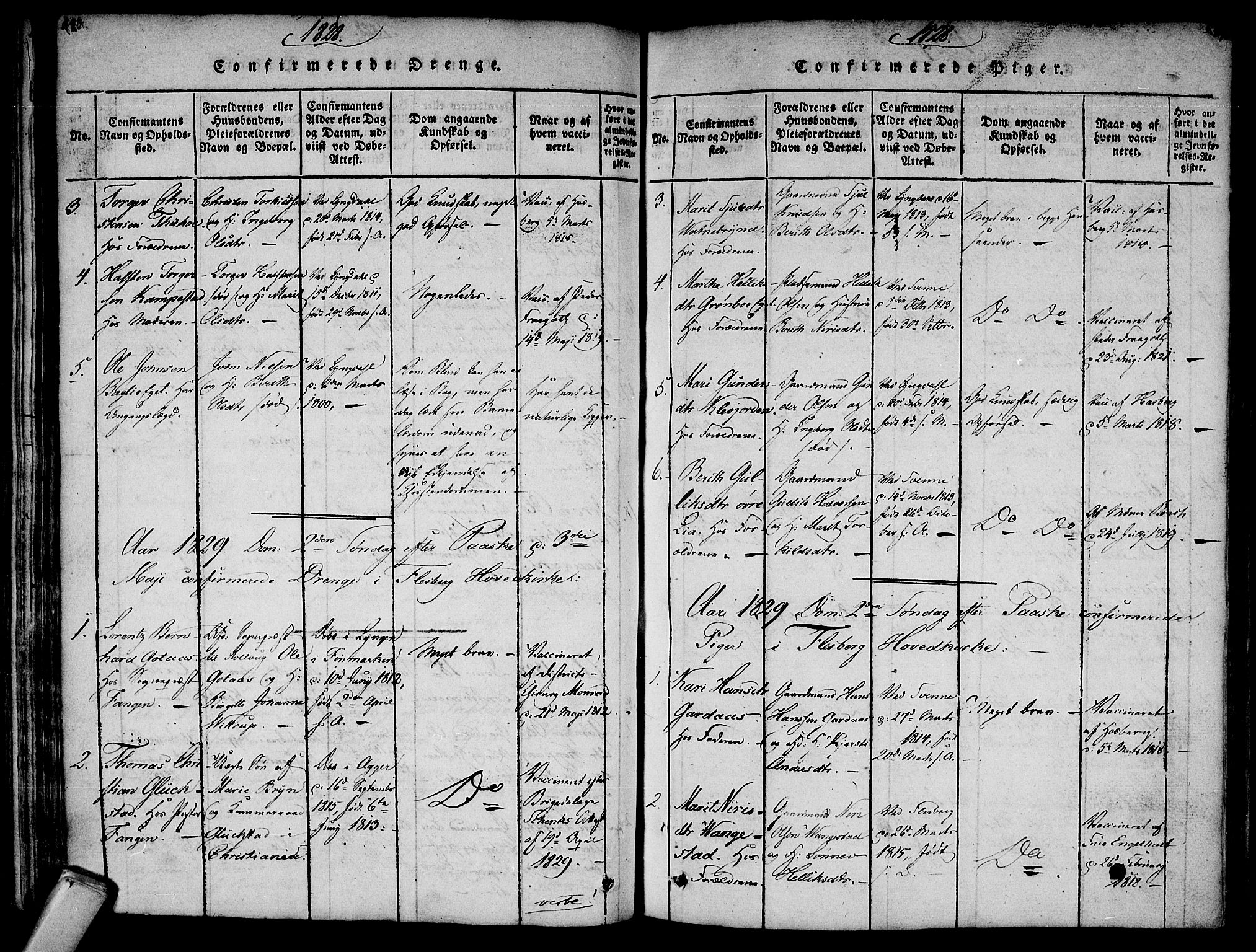 Flesberg kirkebøker, AV/SAKO-A-18/F/Fa/L0005: Parish register (official) no. I 5, 1816-1834, p. 543-544