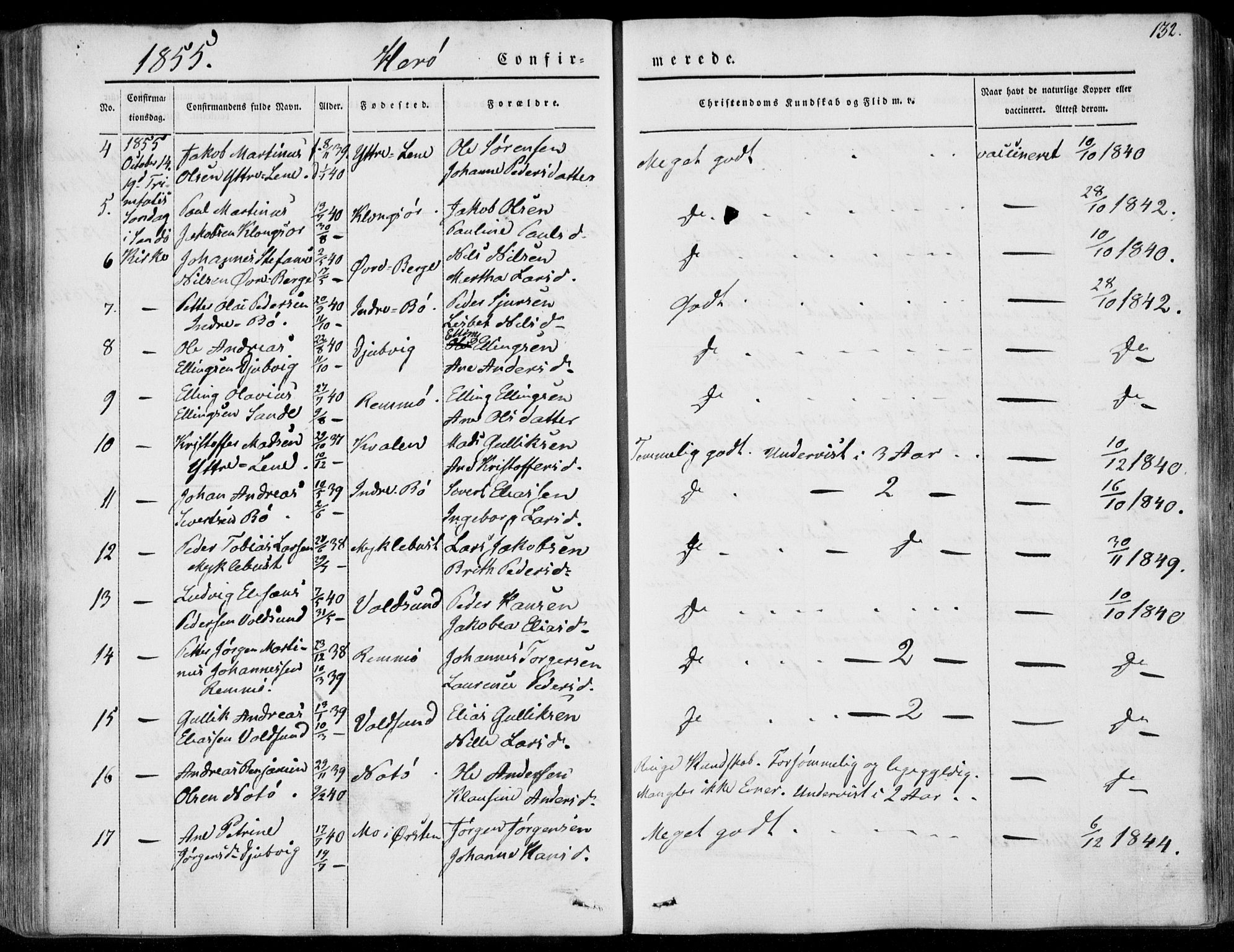 Ministerialprotokoller, klokkerbøker og fødselsregistre - Møre og Romsdal, AV/SAT-A-1454/507/L0070: Parish register (official) no. 507A05, 1842-1873, p. 132