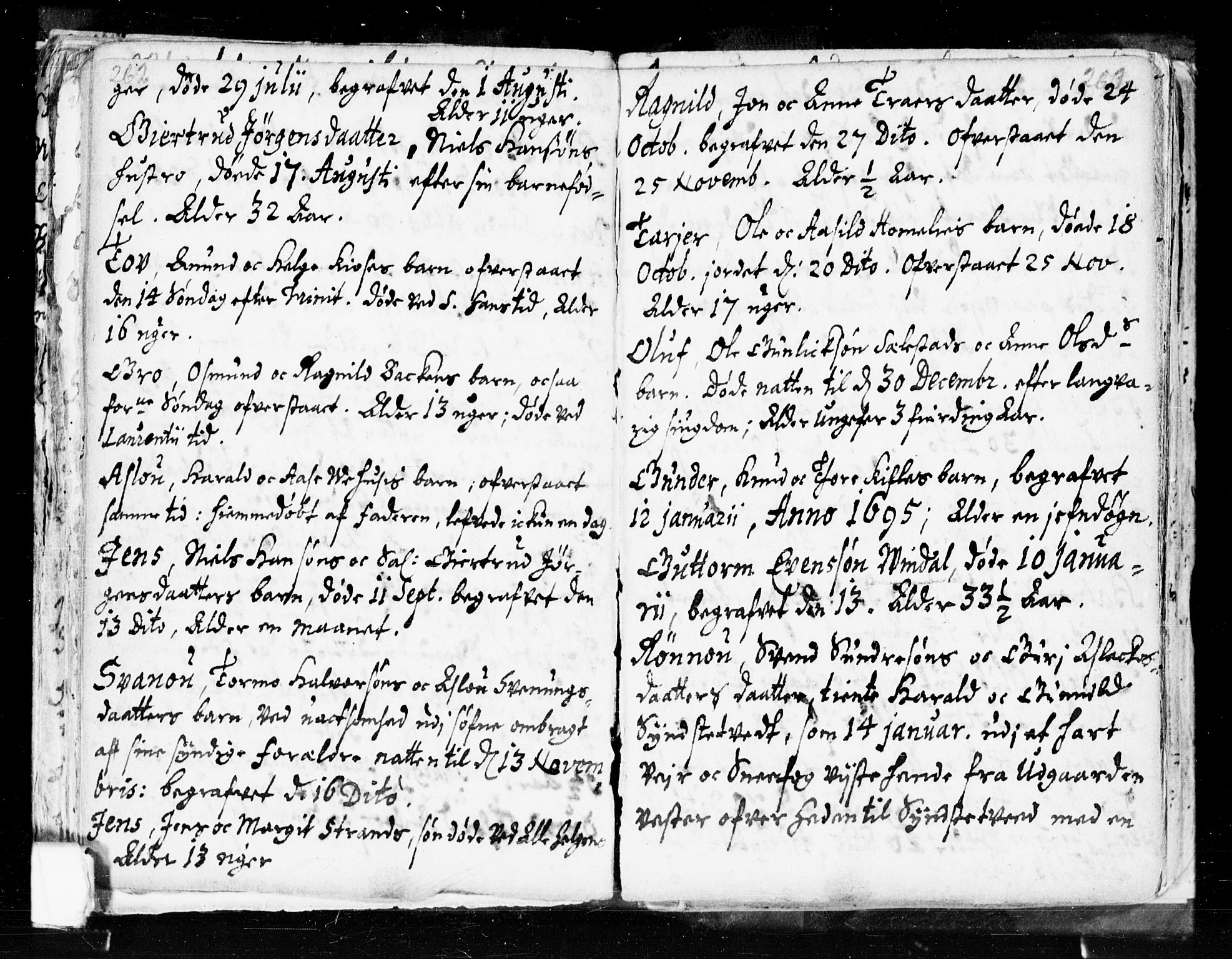 Seljord kirkebøker, SAKO/A-20/F/Fa/L0002: Parish register (official) no. I 2, 1689-1713, p. 262-263