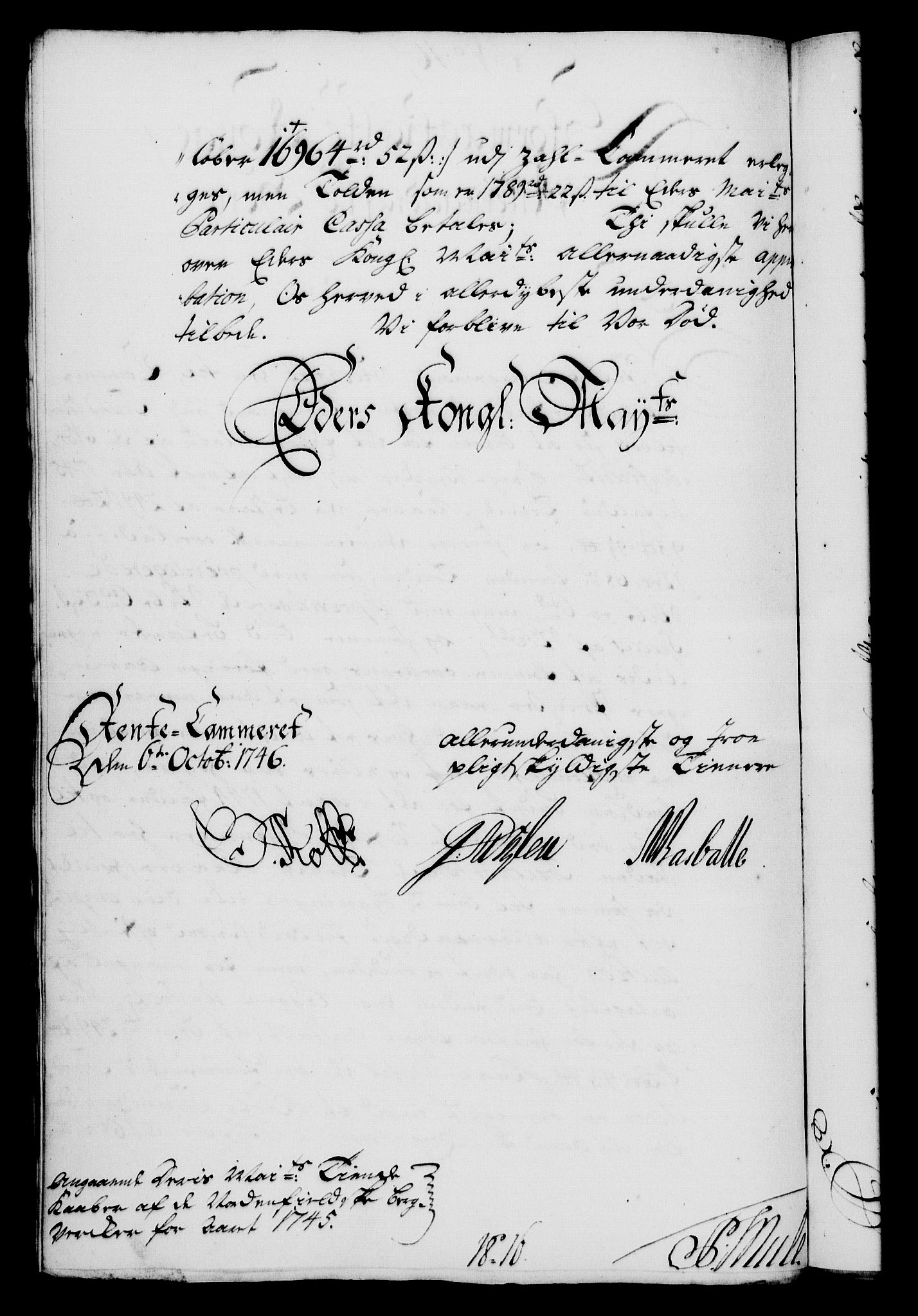 Rentekammeret, Kammerkanselliet, RA/EA-3111/G/Gf/Gfa/L0029: Norsk relasjons- og resolusjonsprotokoll (merket RK 52.29), 1746-1747, p. 120