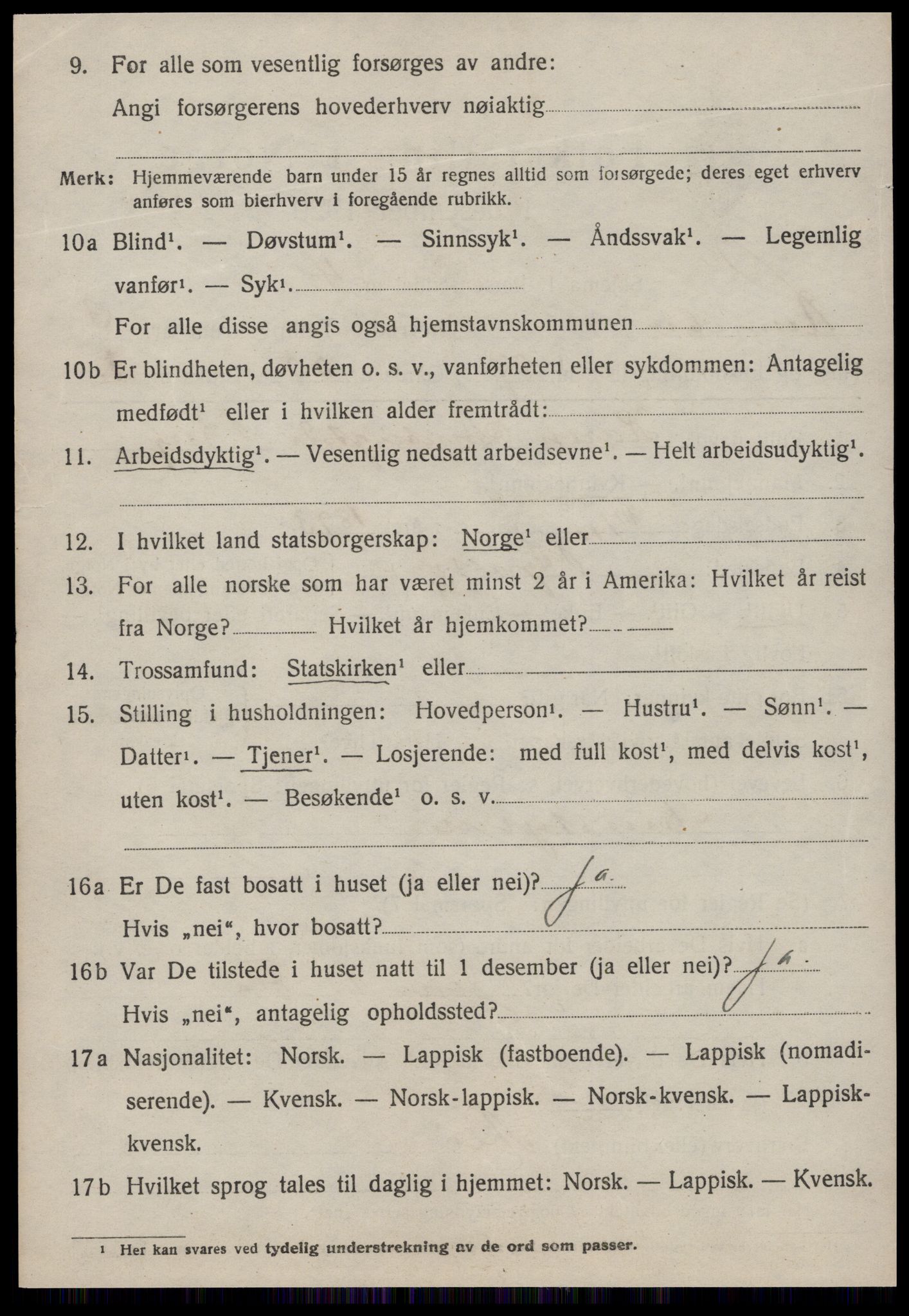 SAT, 1920 census for Rennebu, 1920, p. 2527